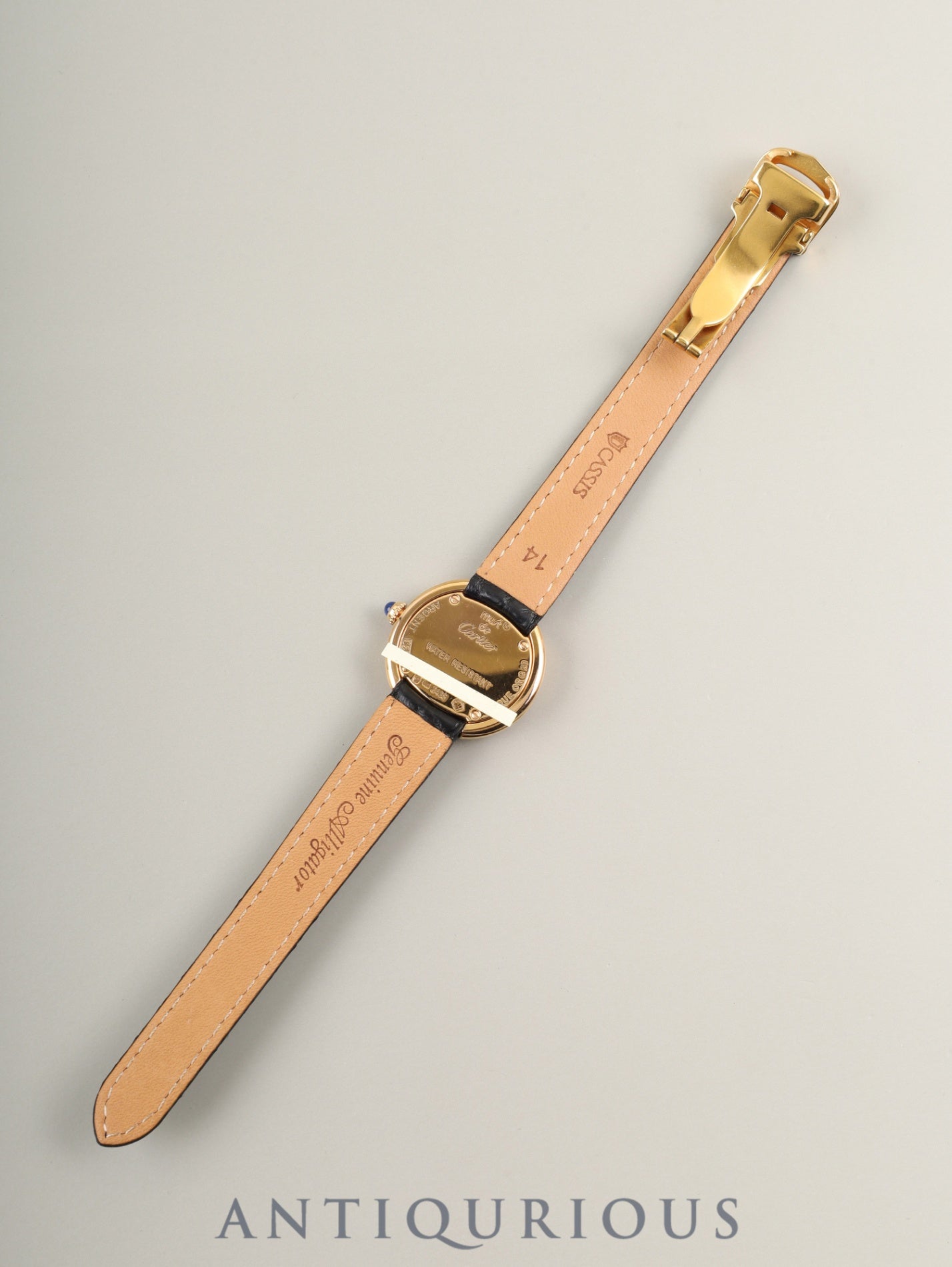 Cartier Must Trinity W1015045 / 2438 Quartz Cal.157 SV925 (PGP) Leather Genuine D-Buckle (GP) Silver Roman Dial Genuine Leather Strap Overhauled