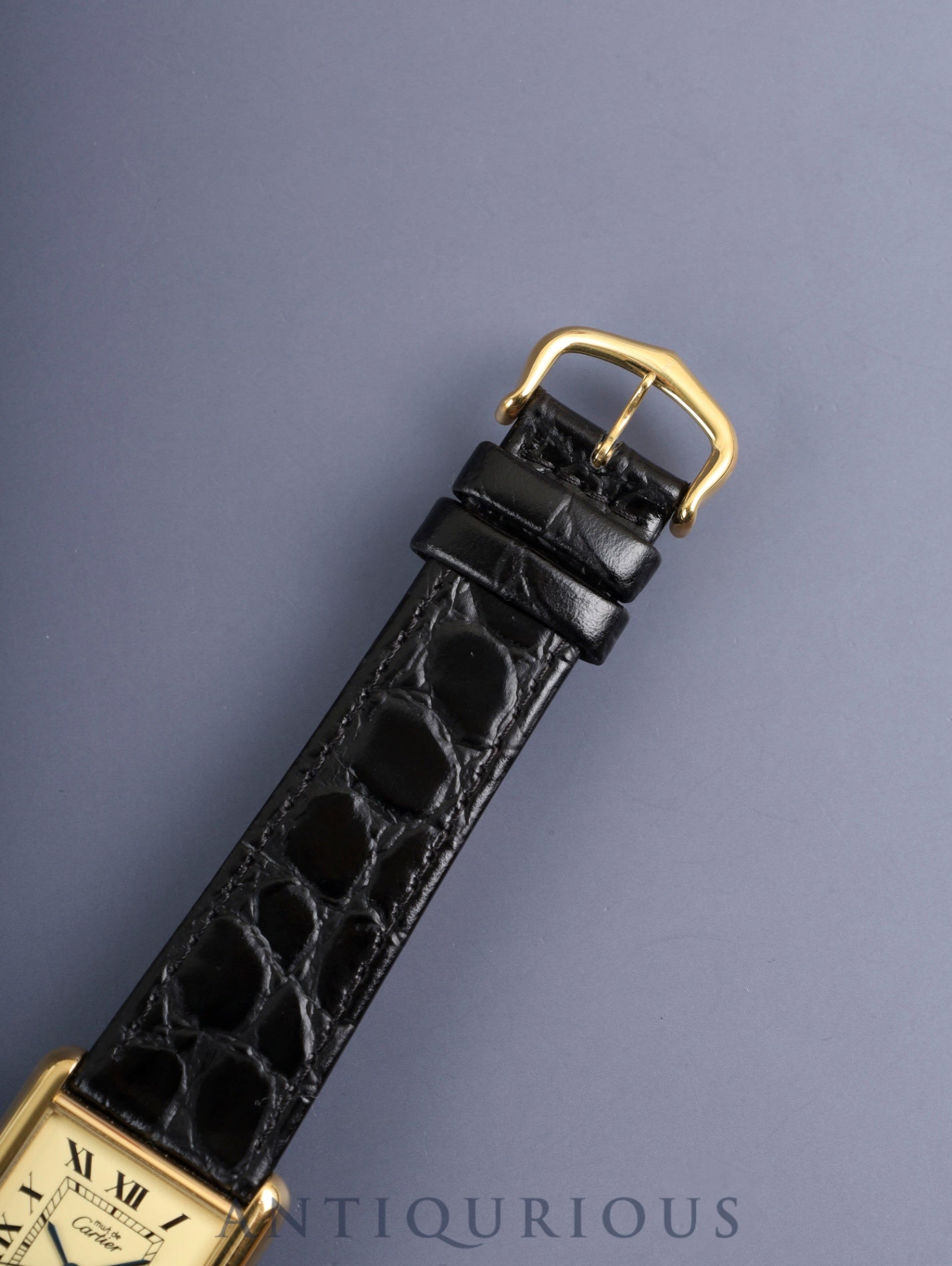 カルティエ マストタンク GM（XL） 2413 クォーツ Cal.687 SV925 革 純正尾錠（GP）アイボリーローマン文字盤 （SWISS MADE表記） オーバーホール済み