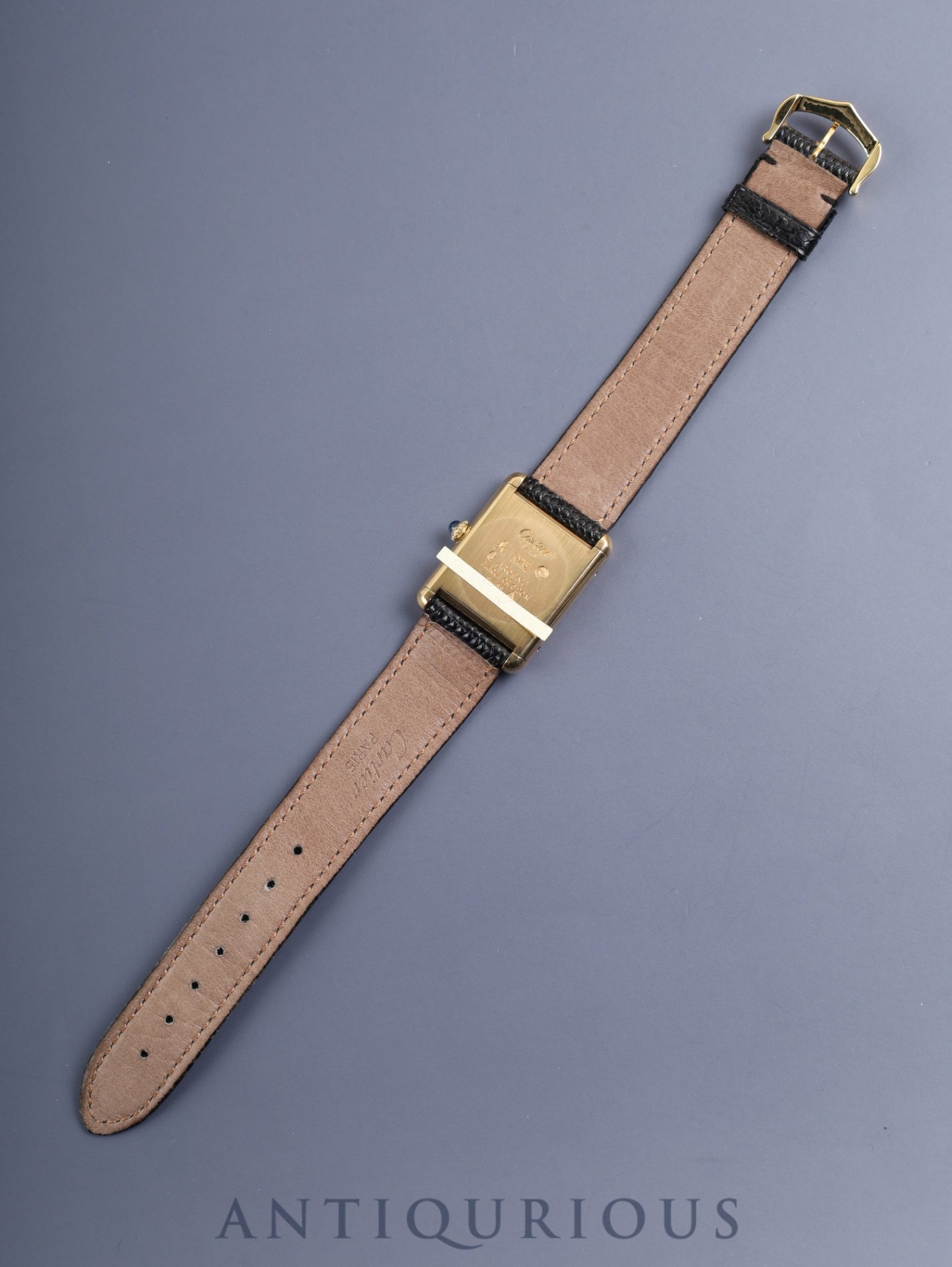 カルティエ マストタンク LM 手巻き Cal.78-1 SV925 純正革ベルト 純正ピンバックル（GP）オニキス文字盤（SWISS表記 ）オーバーホール済み