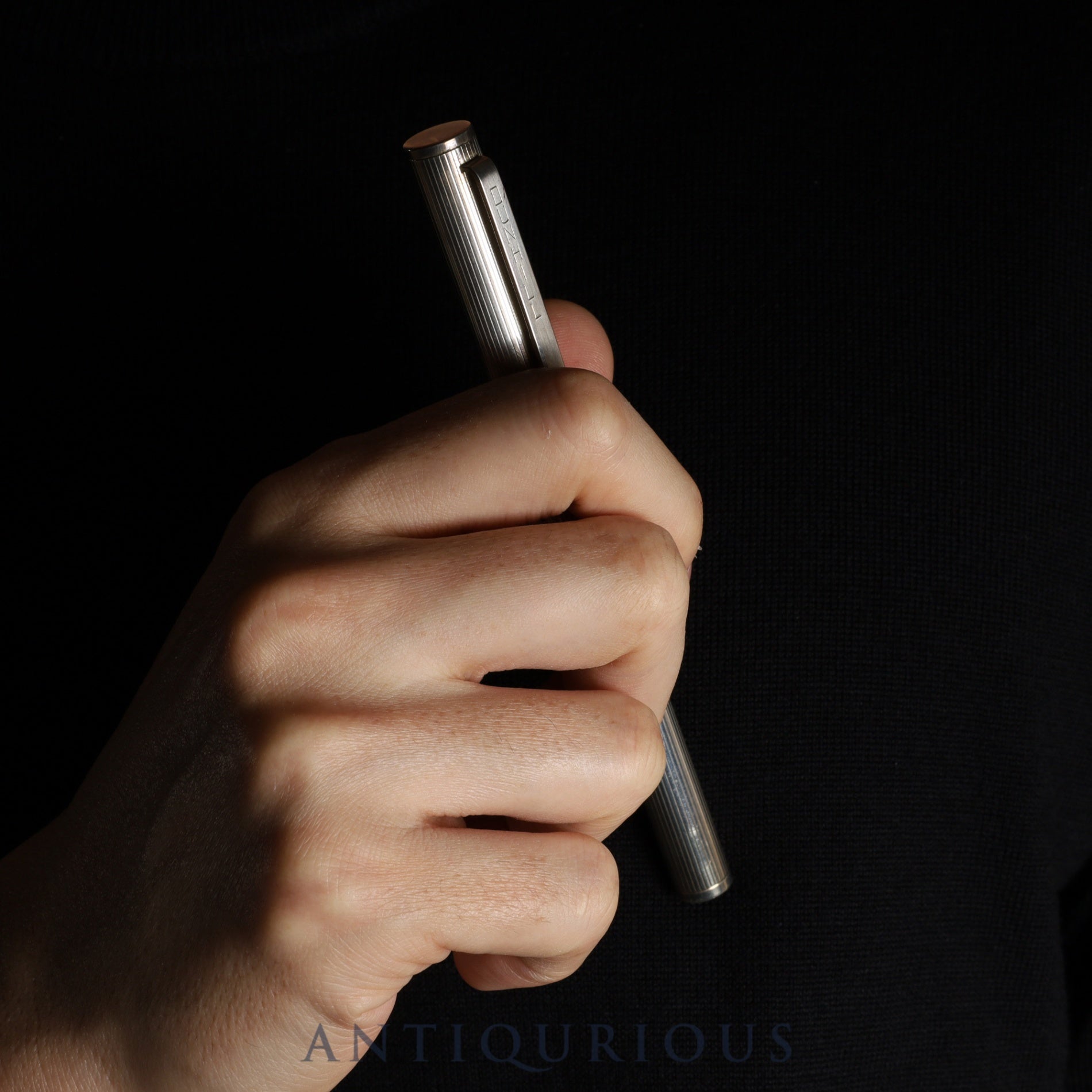 ダンヒル 万年筆 スターリングシルバー ペン先585