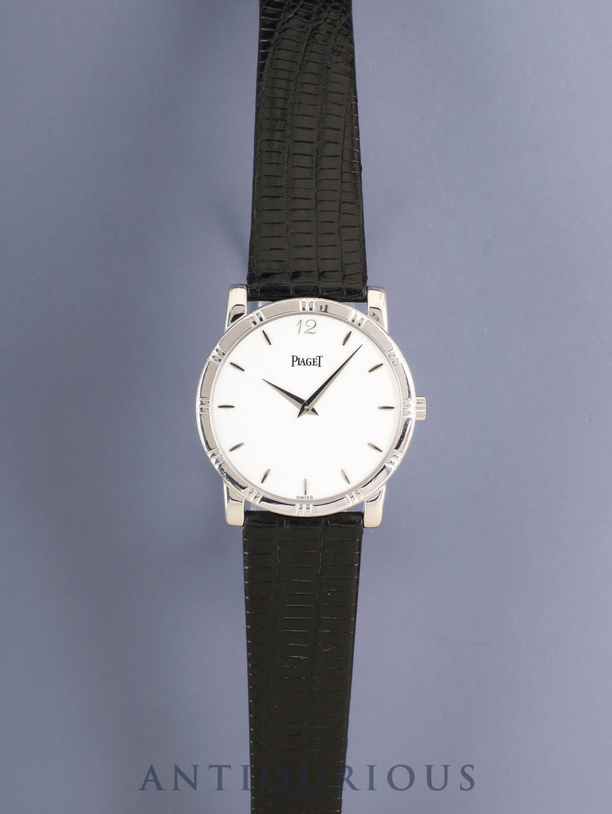 ピアジェ ダンサー 94023 手巻き Cal.9P2 革 750WG 純正ピンバックル（750WG）ホワイト文字盤（SWISS表記）オーバーホール済み