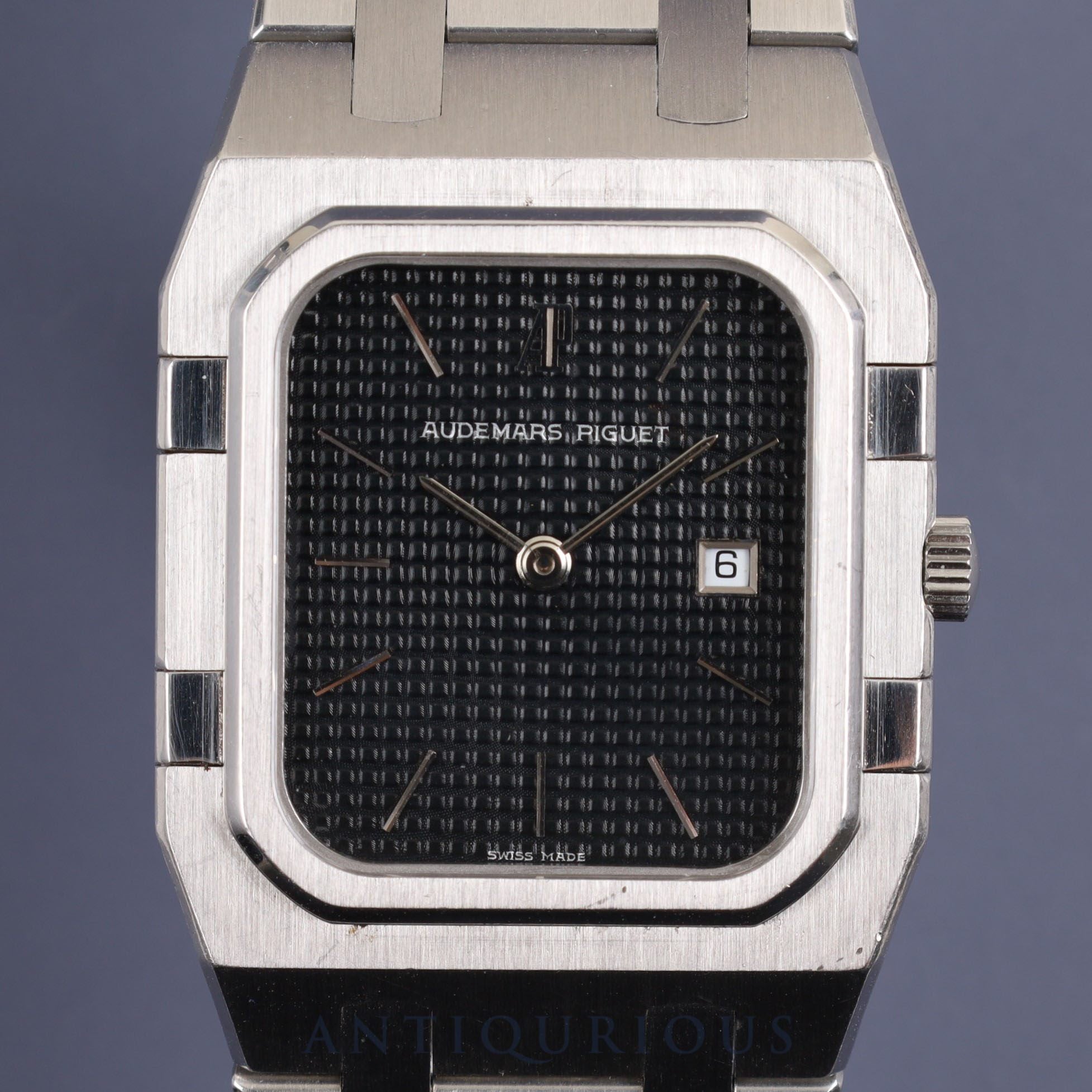 AUDEMARS PIGUET ROYAL OAK SQUARE QZ Ref.56049ST Cal.2711 SS SS Black Dial Overhauled