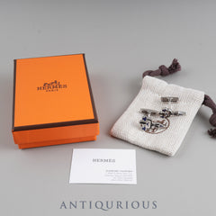 エルメス カフリンクス 花火師 カザック・ニュイ ラッカーメタル 箱 保存袋
