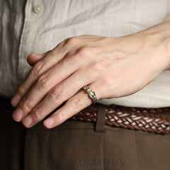 Hermès ring, Santur, combination SV925/750, approximately size 12