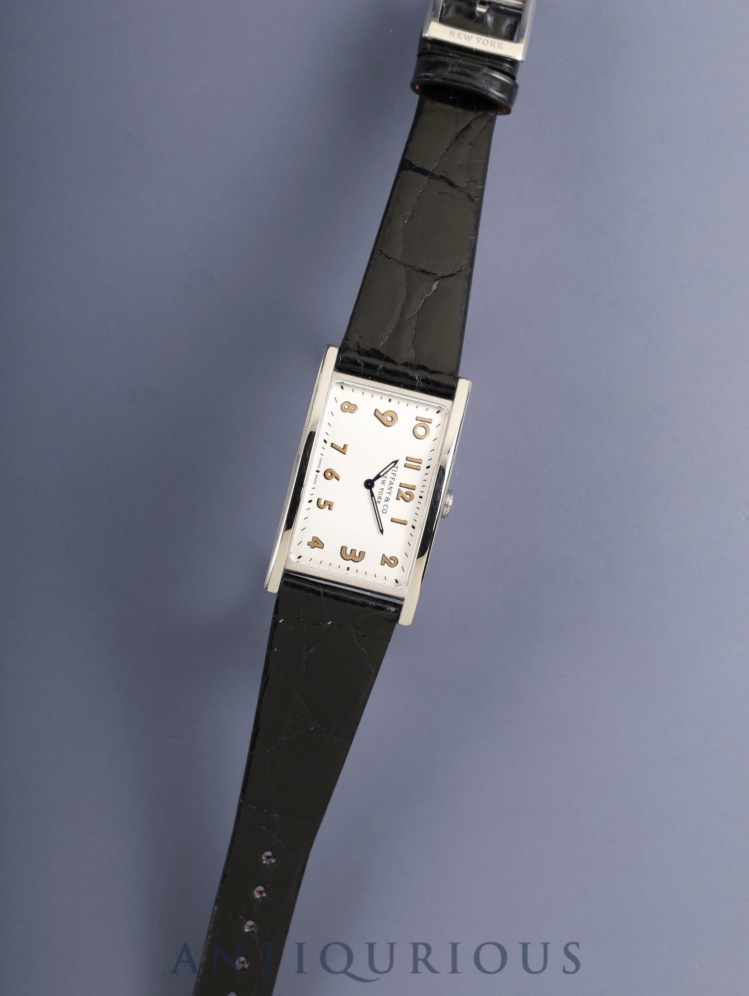 ティファニー イーストウエスト 36668636 クォーツ Cal.- SS 革 純正Dバックル（SS）シルバーアラビア文字盤 オーバーホール済み