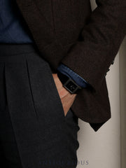 ロレックス チェリーニ 4014 手巻き Cal.1600 750WG 革 純正尾錠（GP） ブラック文字盤 33番台（1971年）オーバーホール済み