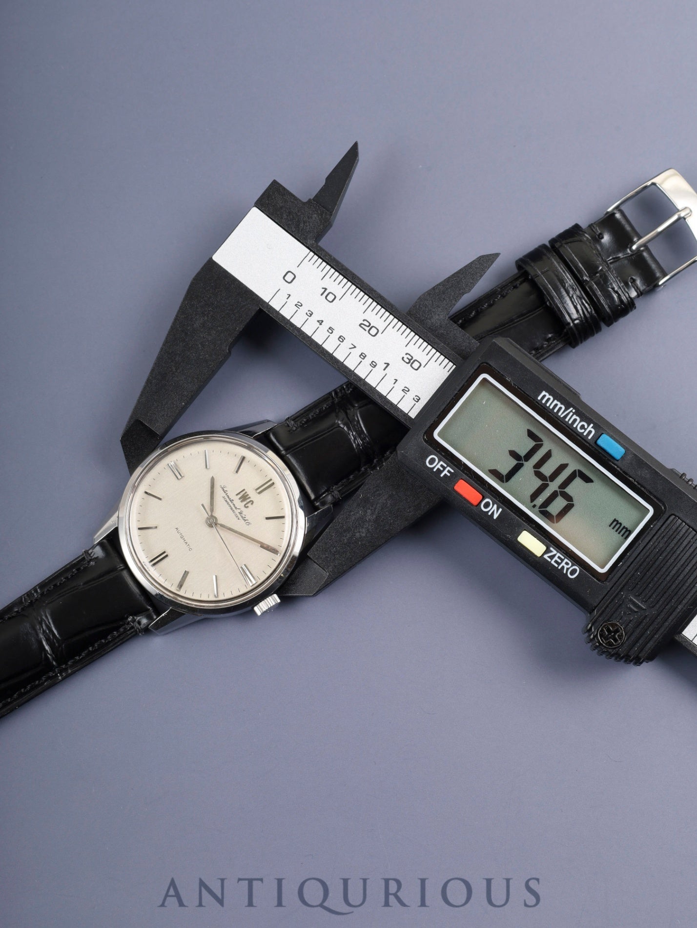 IWC オールドインター ラウンド 自動巻き Cal.C.854B SS 革 社外尾錠