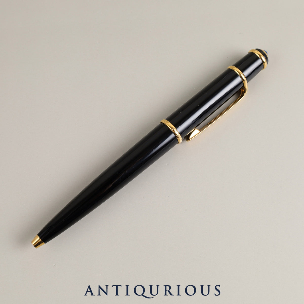 Cartier Diabolo Ballpoint Pen GP/Resin Twist Case *Refill replaced with new one by Cartier