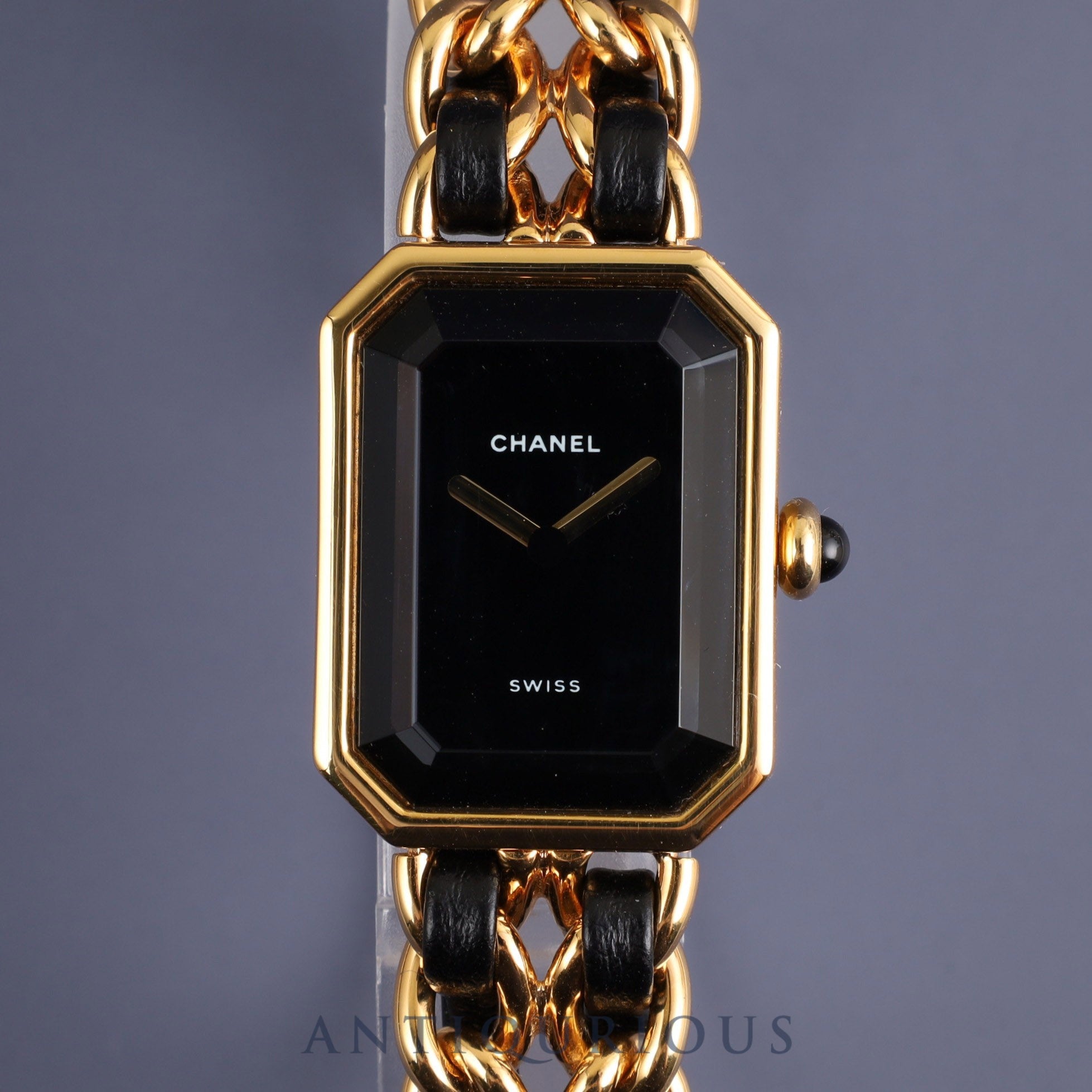 Chanel Premiere S H0001 Quartz Cal.976.001 GP GP/Leather Black Dial Overhauled