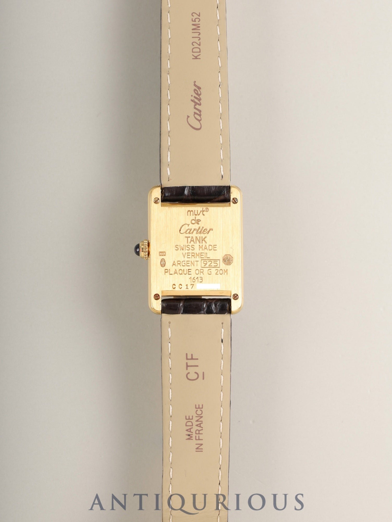 カルティエ マストタンク SM 1613 クォーツ Cal.057 SV925 純正革