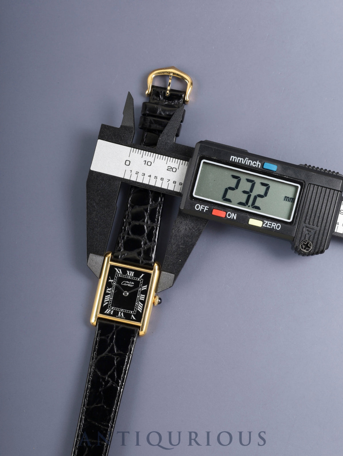 カルティエ タンク LM 6 手巻き  SV925 革 純正ピンバックル（GP）ブラックローマン文字盤（SWISSMADE表記） 新品仕上げ済み カルティエブティックにてコンプリートサービス済み