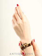 エルメス ケリーウォッチ 39.01 クォーツ  GP 純正革ベルト（○U刻：1991年）社外尾錠（GP） ボルドー文字盤 箱 冊子 保証書（1993年）オーバーホール済み