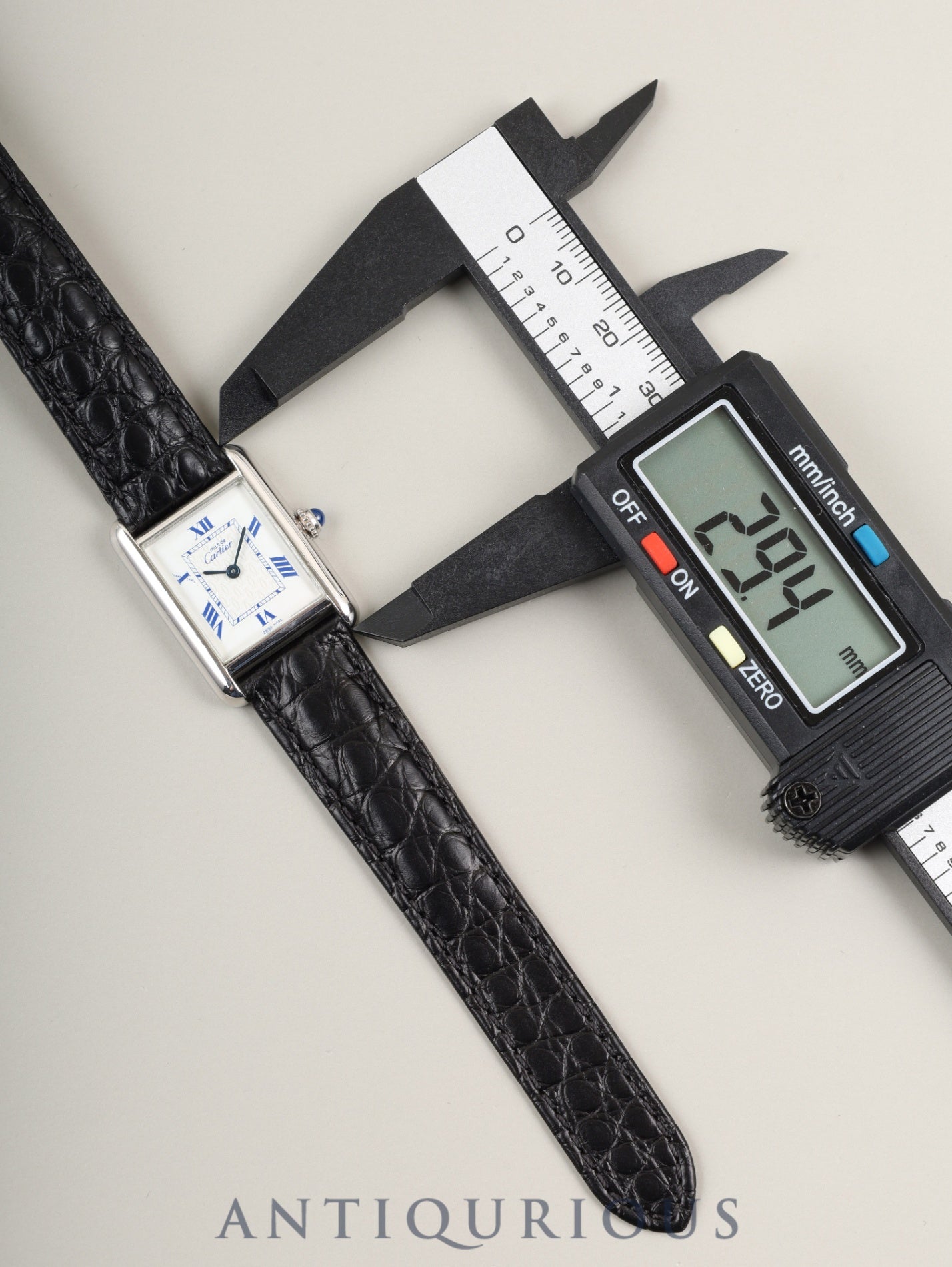 カルティエ マストタンク MM W1014054 / 2416 クォーツ Cal.057 SV925 革 純正Dバックル（SS） ホワイト飛びローマンCC文字盤 1999年頃～2003年頃 オーバーホール済み