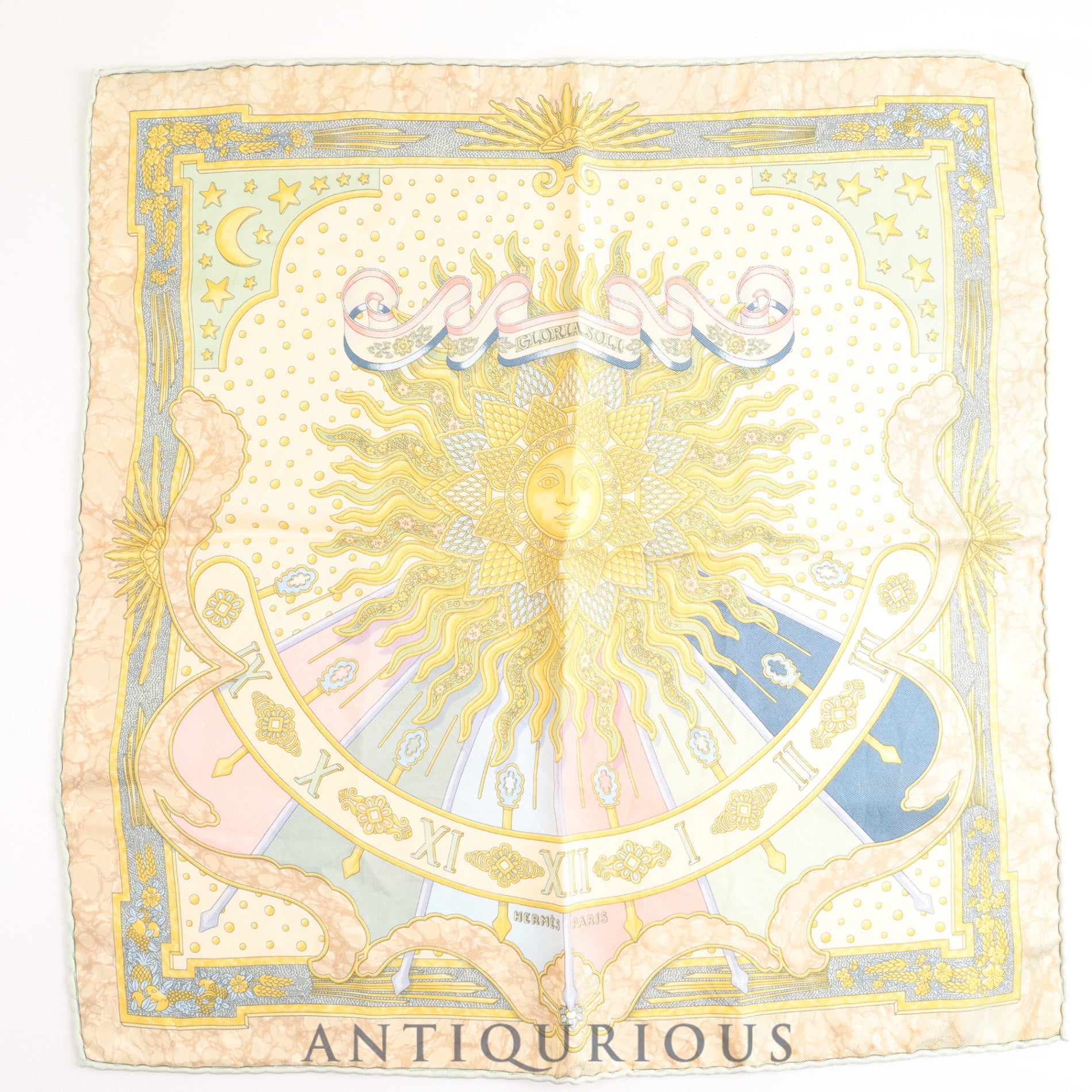 Hermes Scarf Carre 45 Glory Day GLORIA SOL SILK 100%