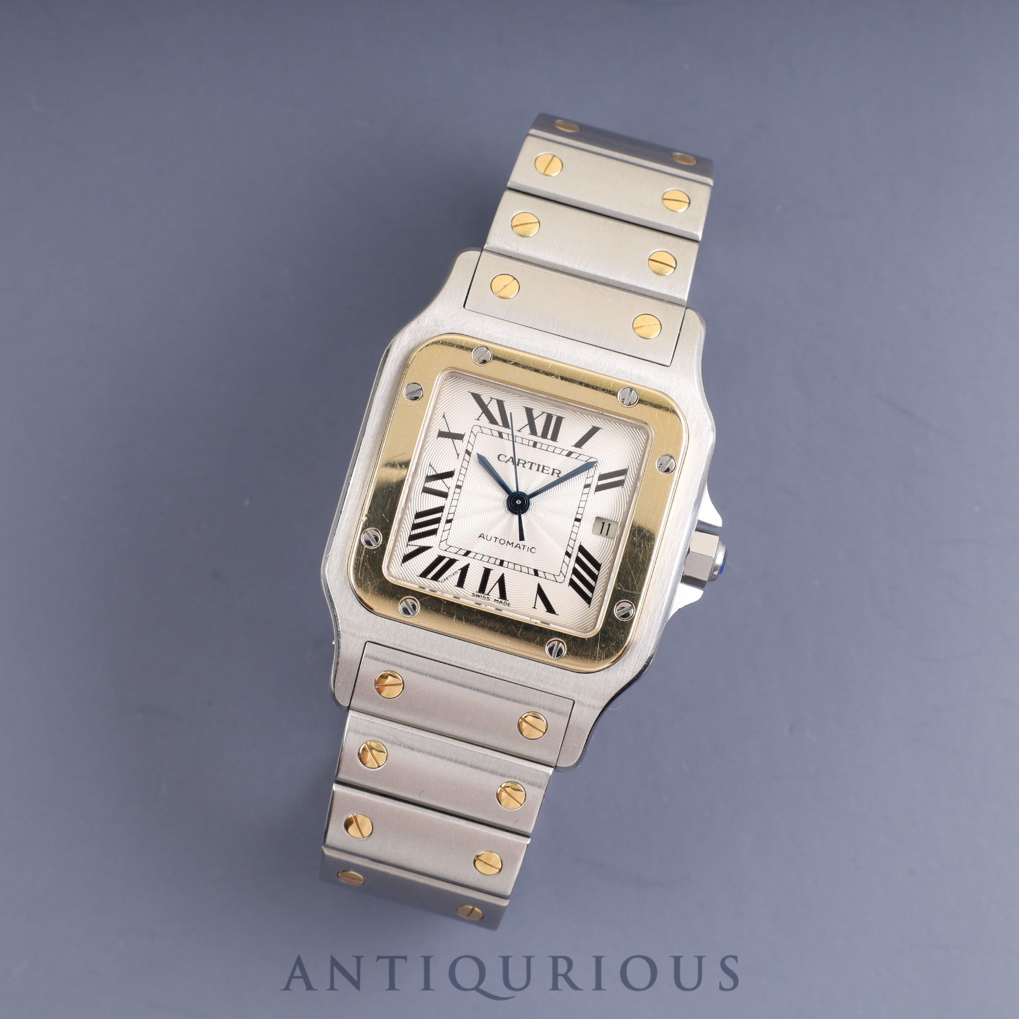 Cartier Santos Galbee LM W20058C4 2319 Automatic SS/YG SS/YG Silver guilloche dial