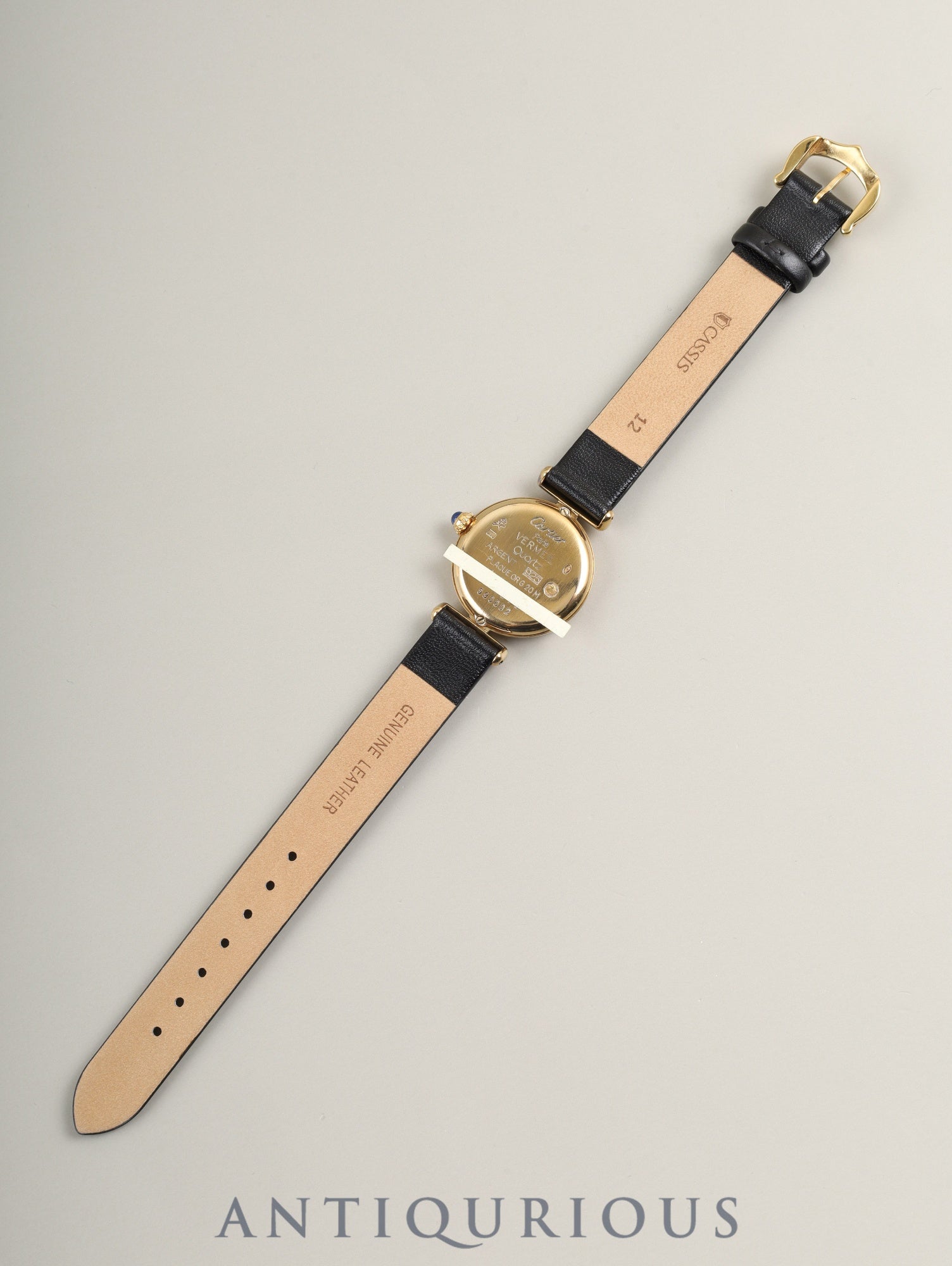 Cartier Must Colisee W1006654 / 590002 Quartz Caliber 90 SV925 Leather Genuine Pin Buckle (GP) Side Trinity Dial Box Booklet Warranty (1994) Overhauled