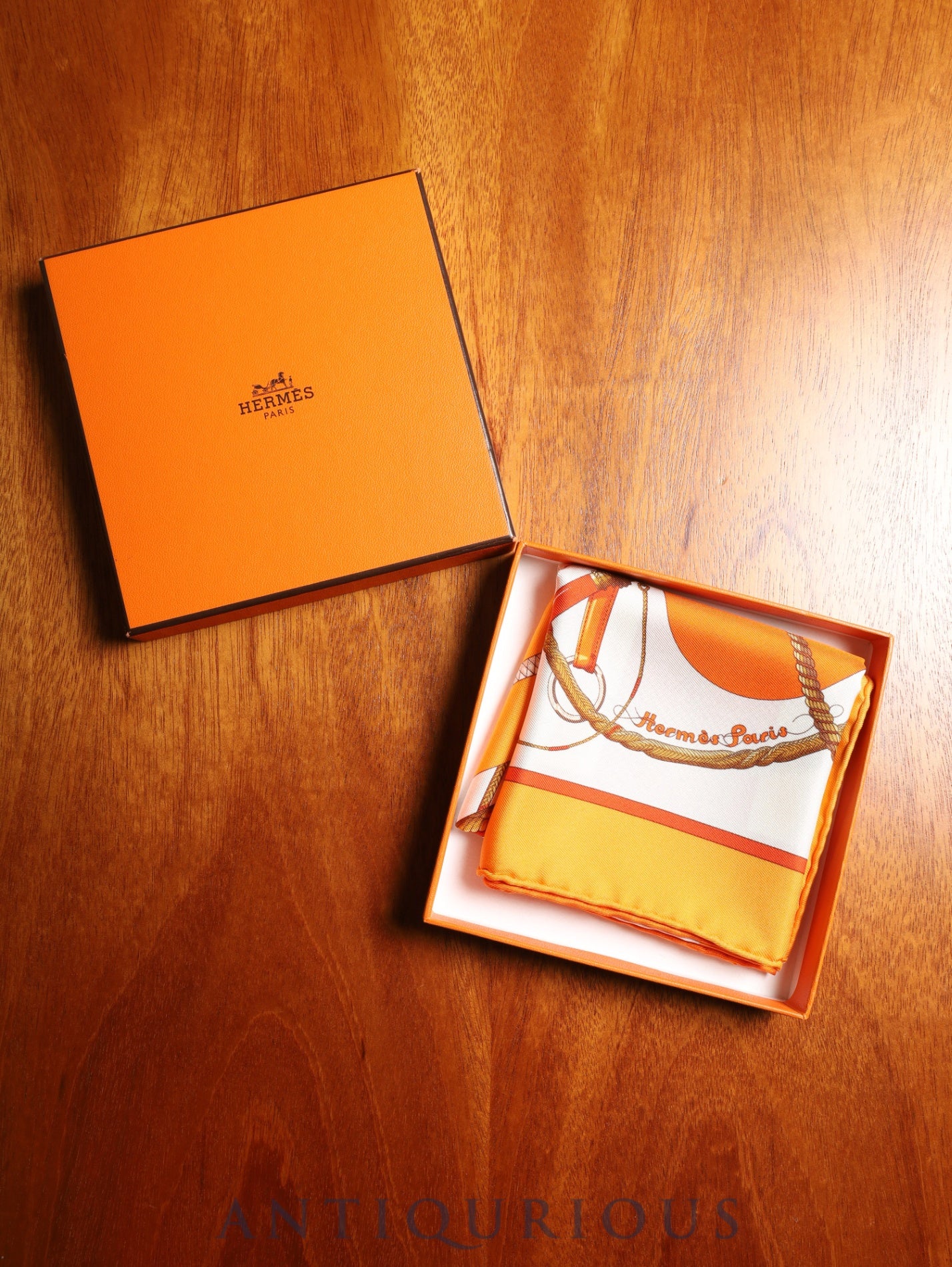Hermès Scarf Carré 45 Clic Clac 100% Silk with Box