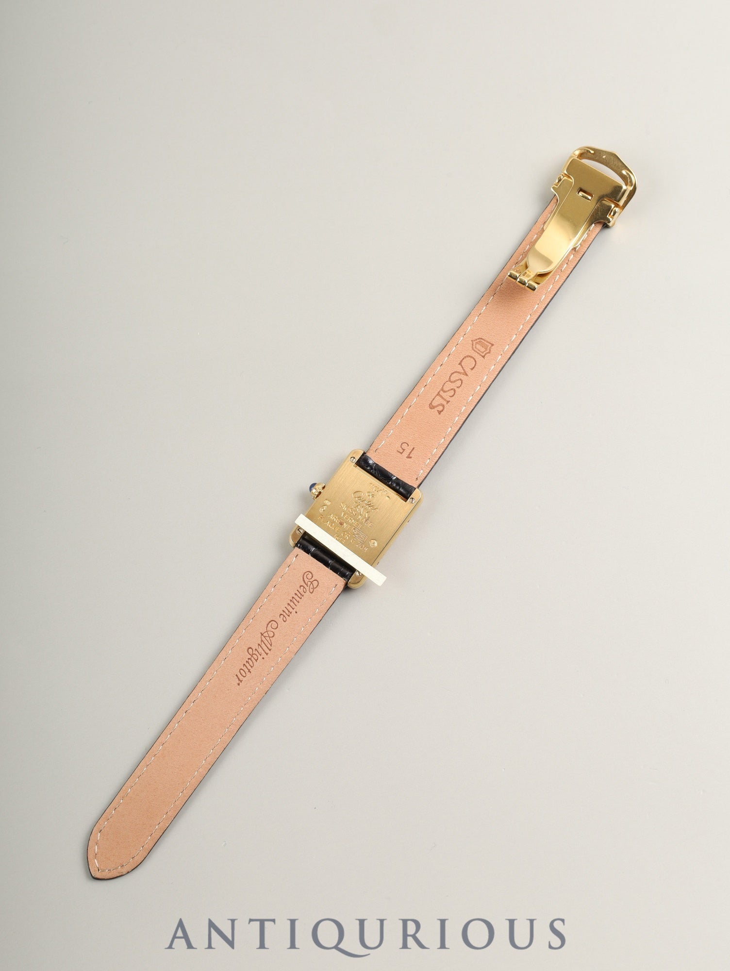 カルティエ マストタンク SM W1009654 / 1613 クォーツ Cal.057 SV925 革 純正Dバックル（GP） 飛びローマンCC文字盤（SWISS表記）オーバーホール済み