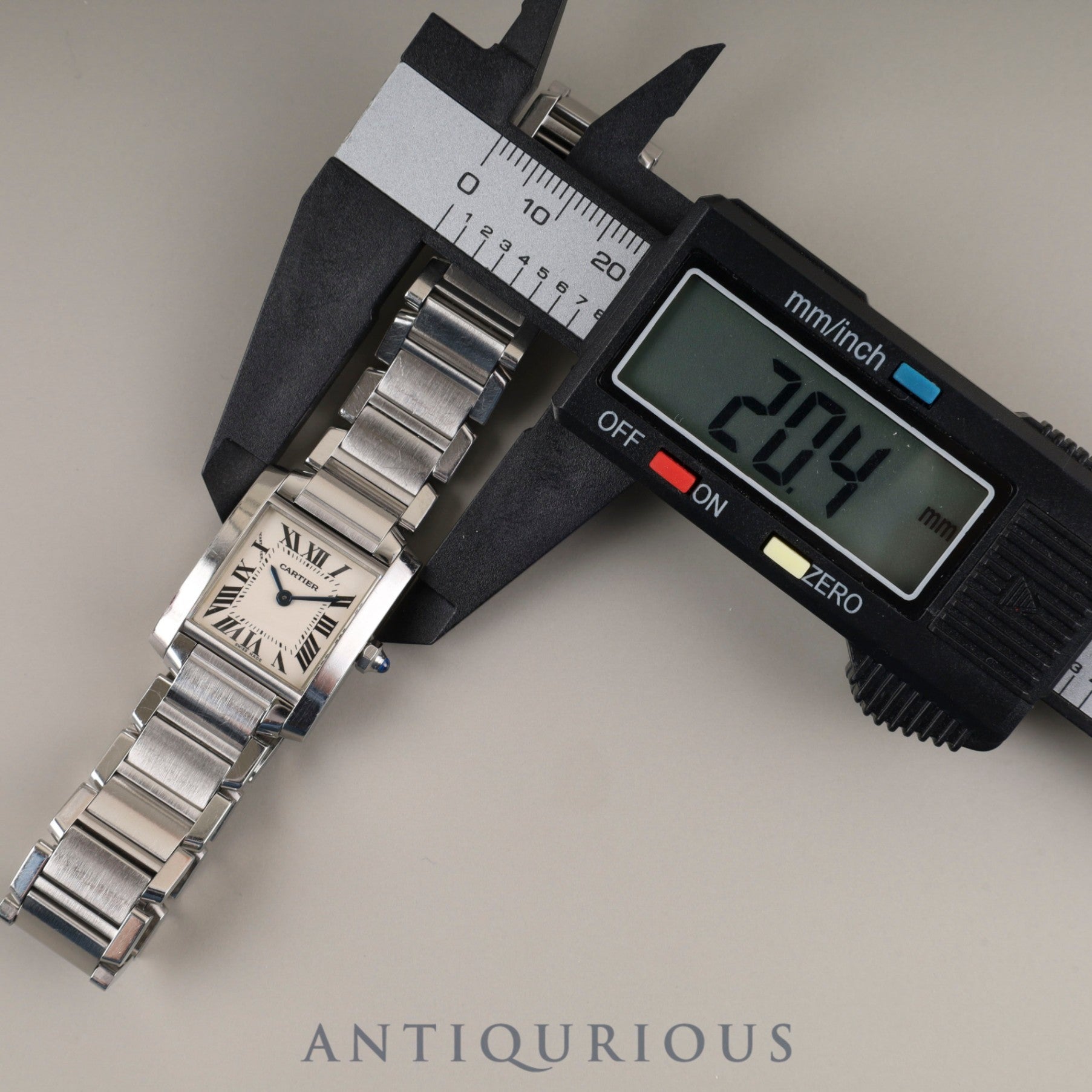 Cartier Tank Française SM W51008Q3 / 2384 Quartz Cal.057 Stainless Steel White Roman Dial Box Booklet Warranty (2005) Overhauled