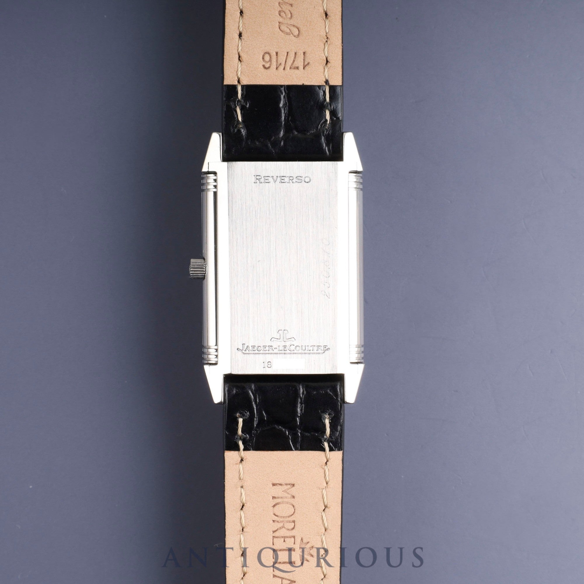 Jaeger-LeCoultre Reverso Classic 250.8.10 Quartz Cal.610 SS Leather Genuine Buckle (SS) Blue Arabic Dial Genuine Leather Strap Overhauled