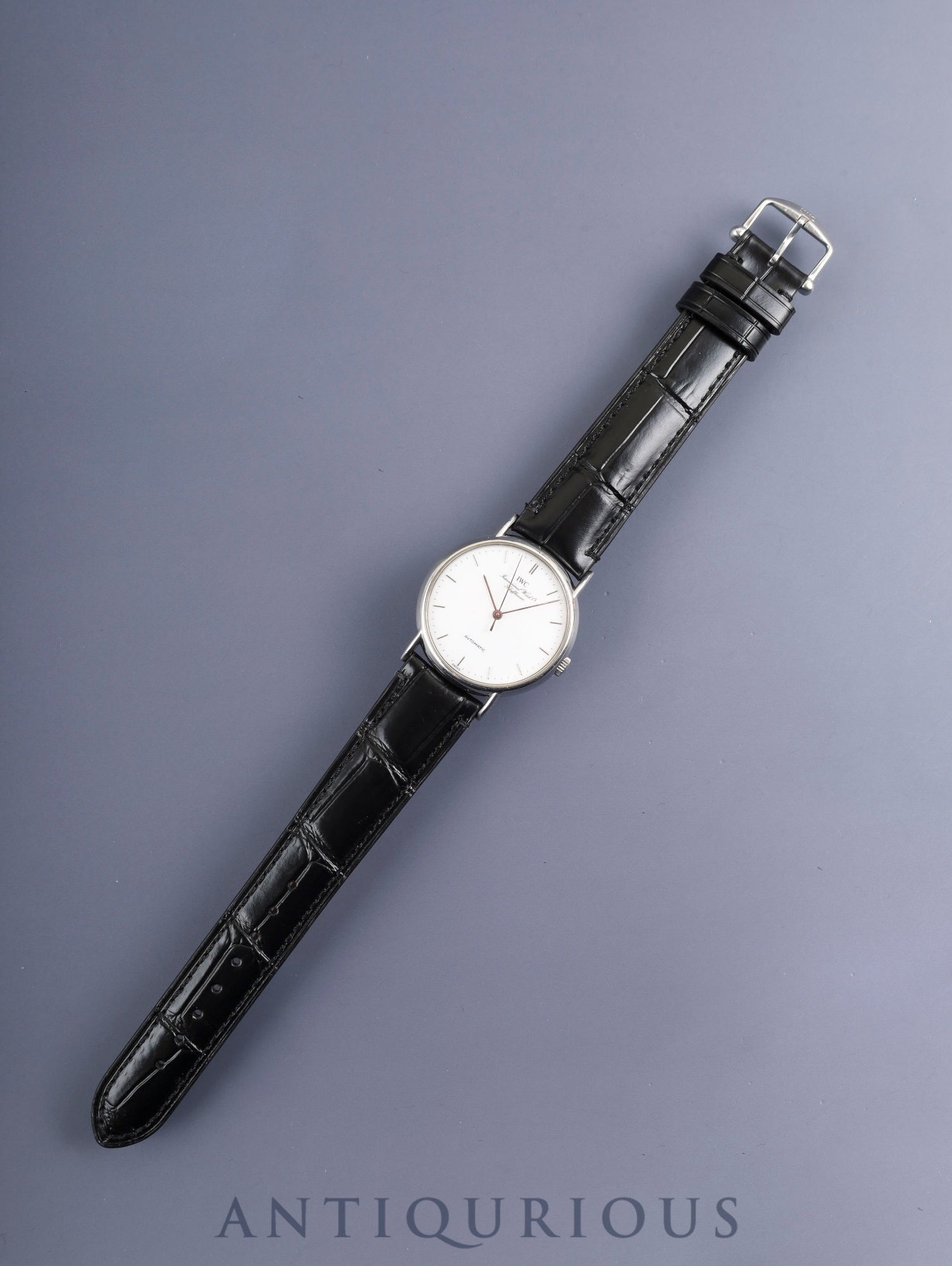 IWC Portofino IW351403 Automatic Caliber 37521 Stainless Steel Leather Strap with Genuine Stainless Steel Buckle, White Dial, Overhauled