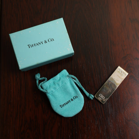Tiffany Money Clip 1837 Sterling Silver Box Storage Bag