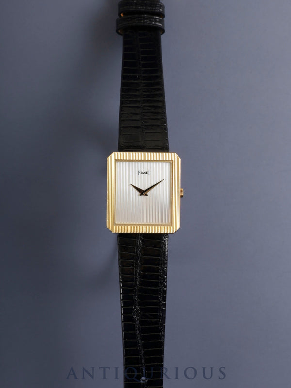 ピアジェ プロトコール 8154 クォーツ Cal.- 750YG 革 純正尾錠（750YG）ホワイトシェル文字盤 修理明細 ピアジェにてコンプリートサービス済み