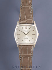 Rolex Cellini 3805 Manual Winding Cal.1601 750WG Leather Original Pin Buckle (SS) Gray Dial (Sigma Dial) Serial 41 (1974) Overhauled