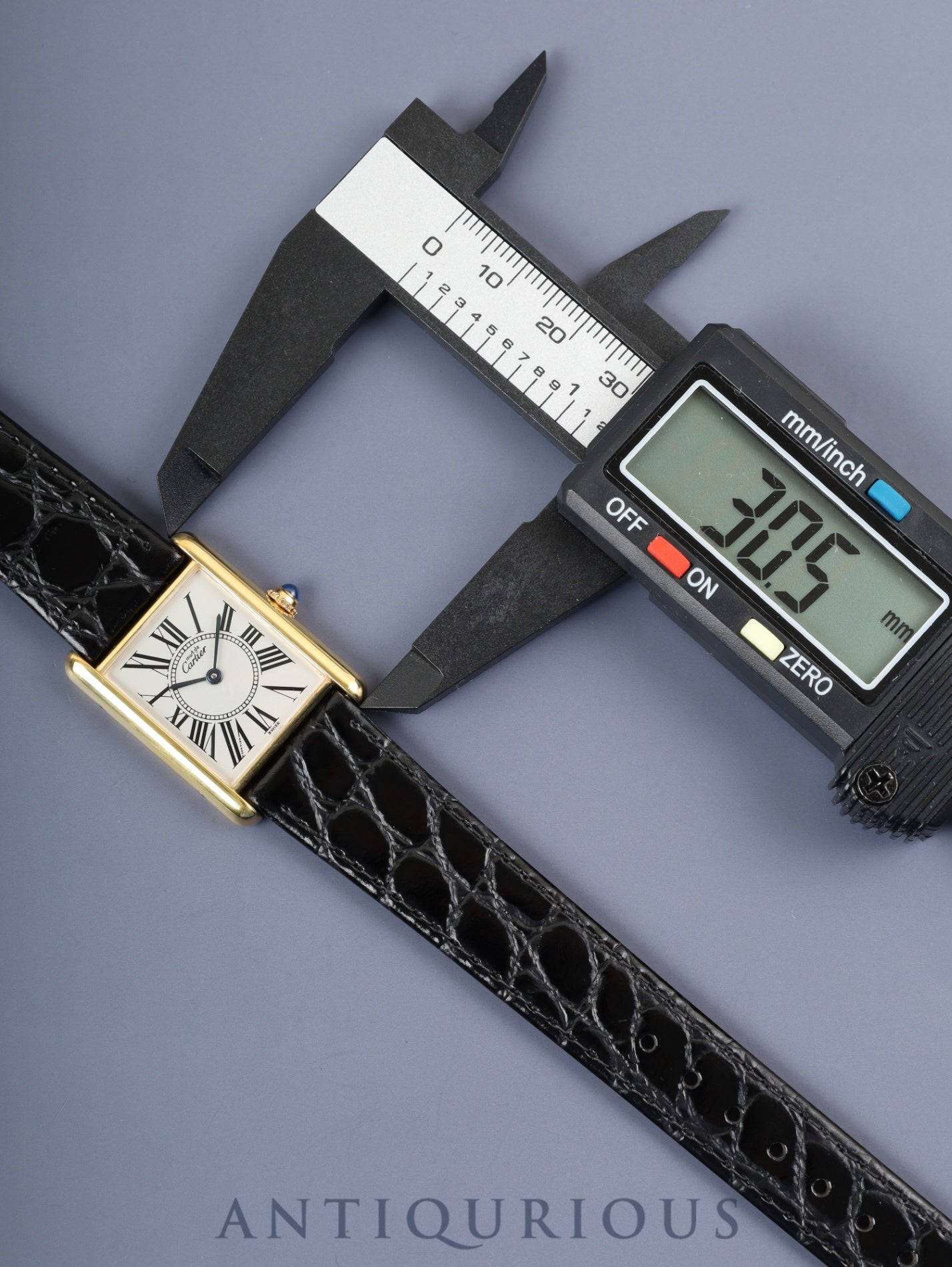 カルティエ マストタンク LM 590005 クォーツ Cal.90 SV925 革 純正尾錠（GP）オパラン文字盤 オーバーホール済み   新品仕上げ済み