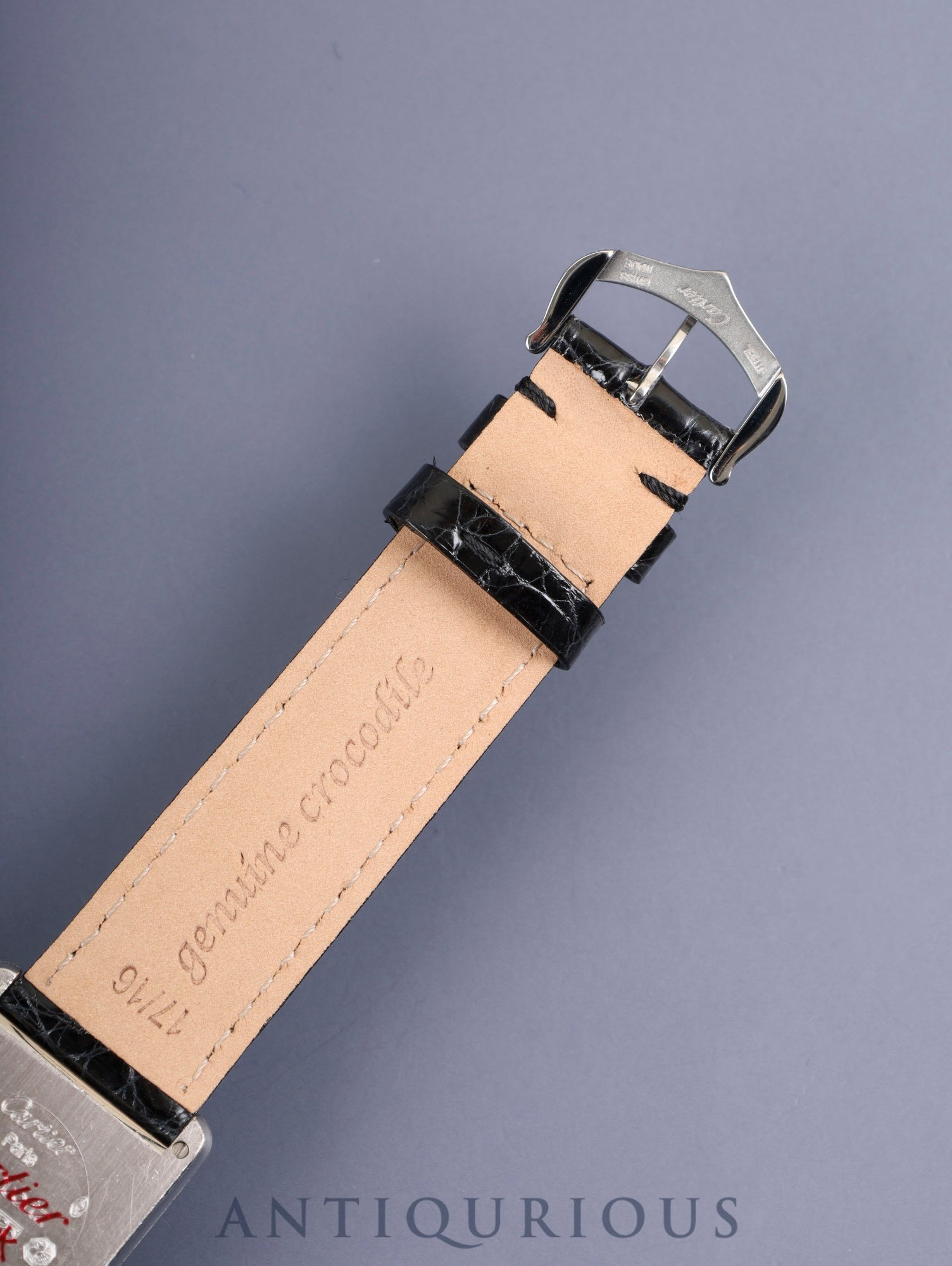 カルティエ マストタンク LM 690005 クォーツ SV925 革 純正尾錠（SS）ホワイトローマン文字盤（SWISS MADE表記） 箱 冊子 カルティエブティックにてコンプリートサービス済み