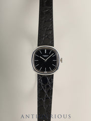 IWC Old International 4136 Manual Winding SS Leather Genuine Pin Buckle (SS) Black Dial (SWISS marking) Overhauled IWC