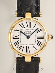 Cartier Must Vendome VLC SM W1005354 / 590004 Quartz Cal.90 SV925 Leather Genuine D-buckle (GP) Opaline Dial (SWISS marking) Overhauled