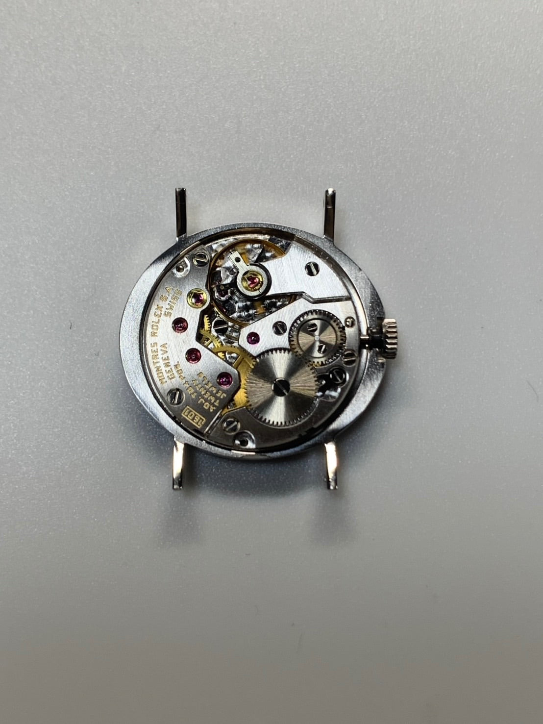 ロレックス チェリーニ 4081 手巻き Cal.1601 750WG 革 純正ピンバックル（SS）シルバー文字盤（SWISS表記） 69番（1981年）純正レザーベルト付き オーバーホール済み
