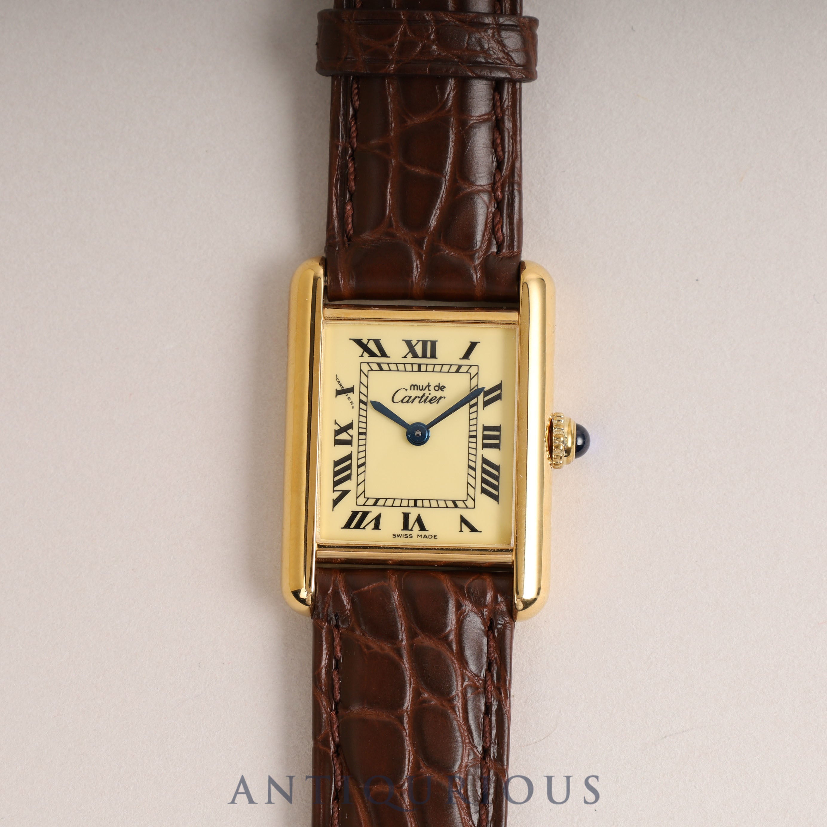 CARTIER Cartier Must Tank SM QZ Ivory Roman Dial W1003153 (1613) New finish Complete service completed