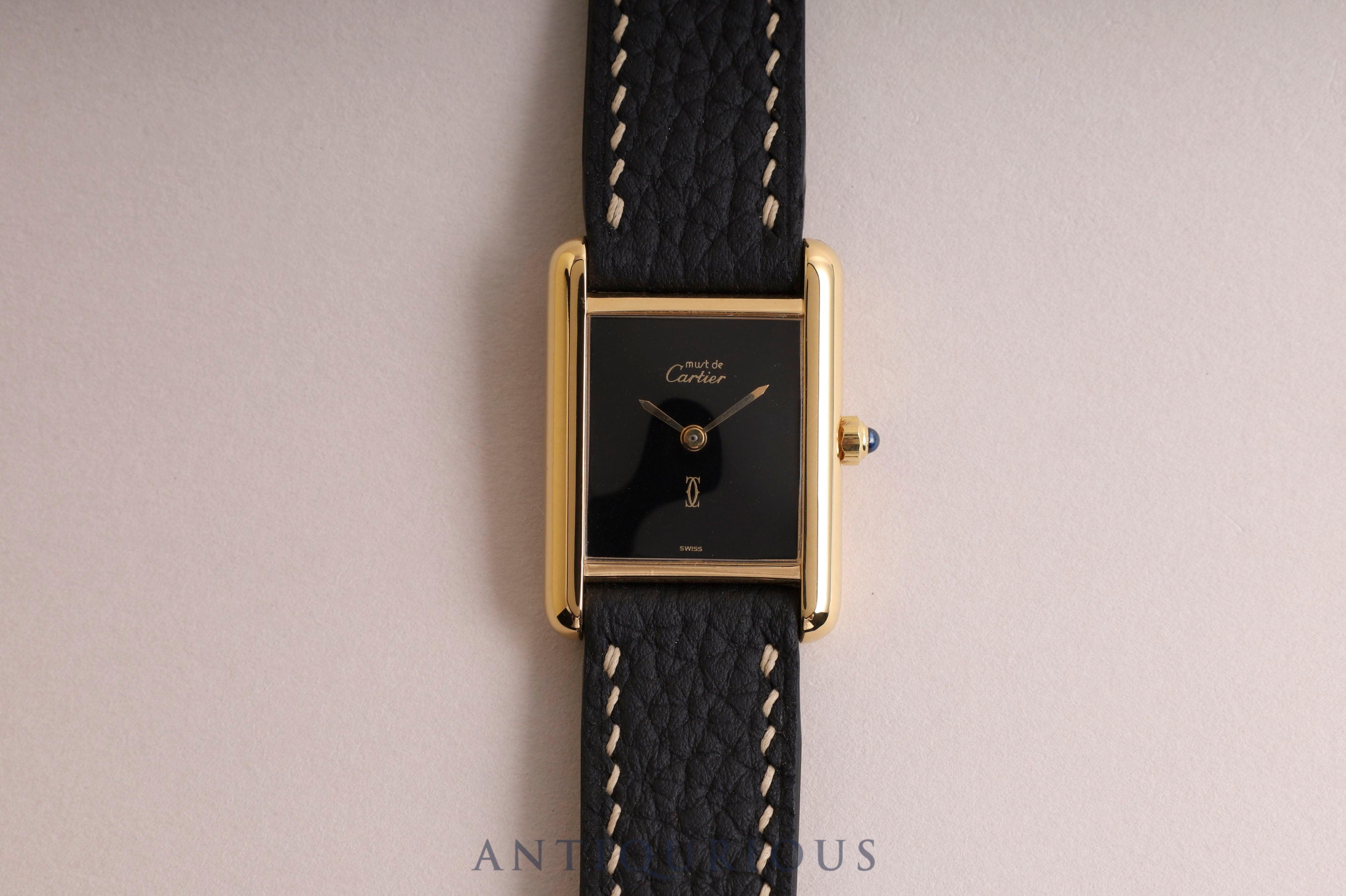 CARTIER Cartier Must Tank SM QZ Black Onyx Dial