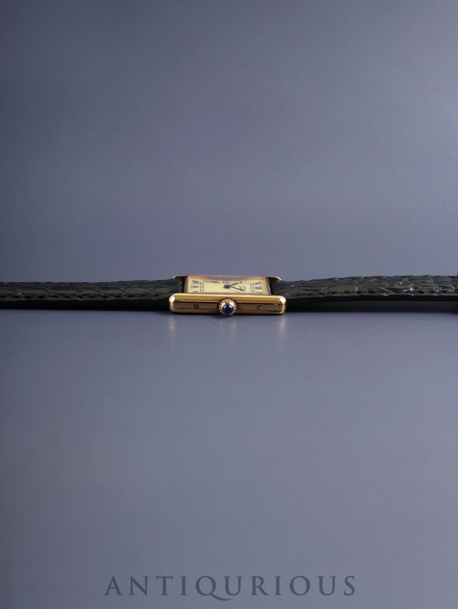 カルティエ マストタンク LM W1002754 / 1615 クォーツ SV925 革 純正ピンバックル（GP） アイボリーローマン文字盤（SWISS MADE表記）カルティエブティックにてコンプリートサービス（フルメンテナンス）済み