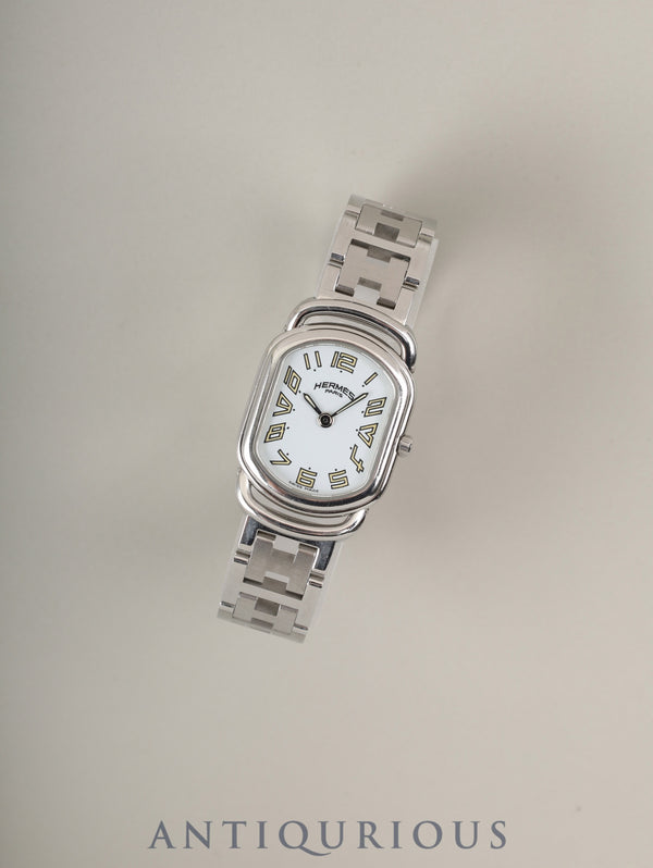 Hermes Rally RA1.210 Quartz Cal.976.001 SS SS White Dial Overhauled