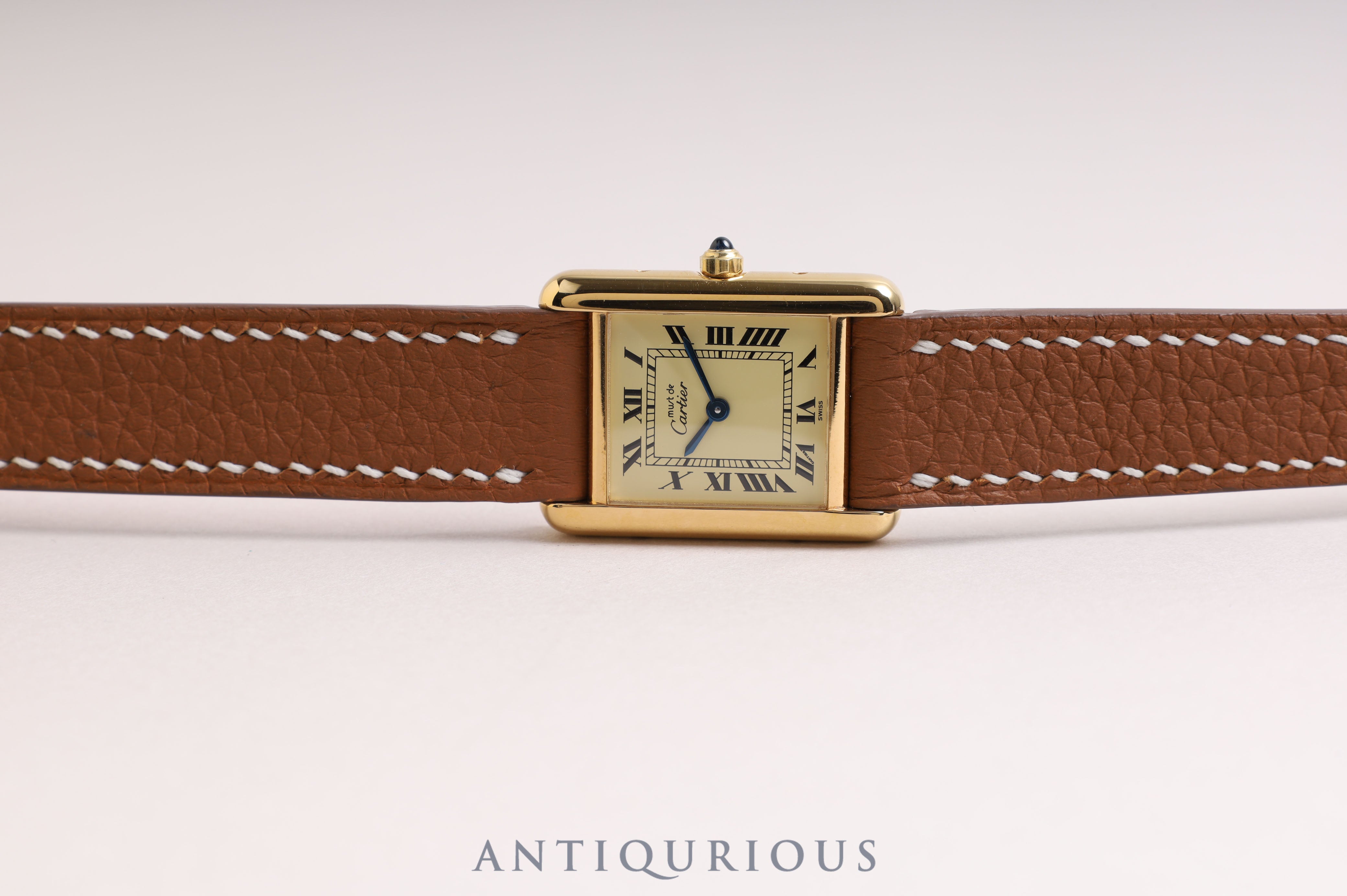 Cartier Must Tank SM QZ Ivory Roman Dial