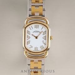 Hermes Rally 77.03 Quartz Cal.976.001 SS/GP SS/GP White Dial Overhauled