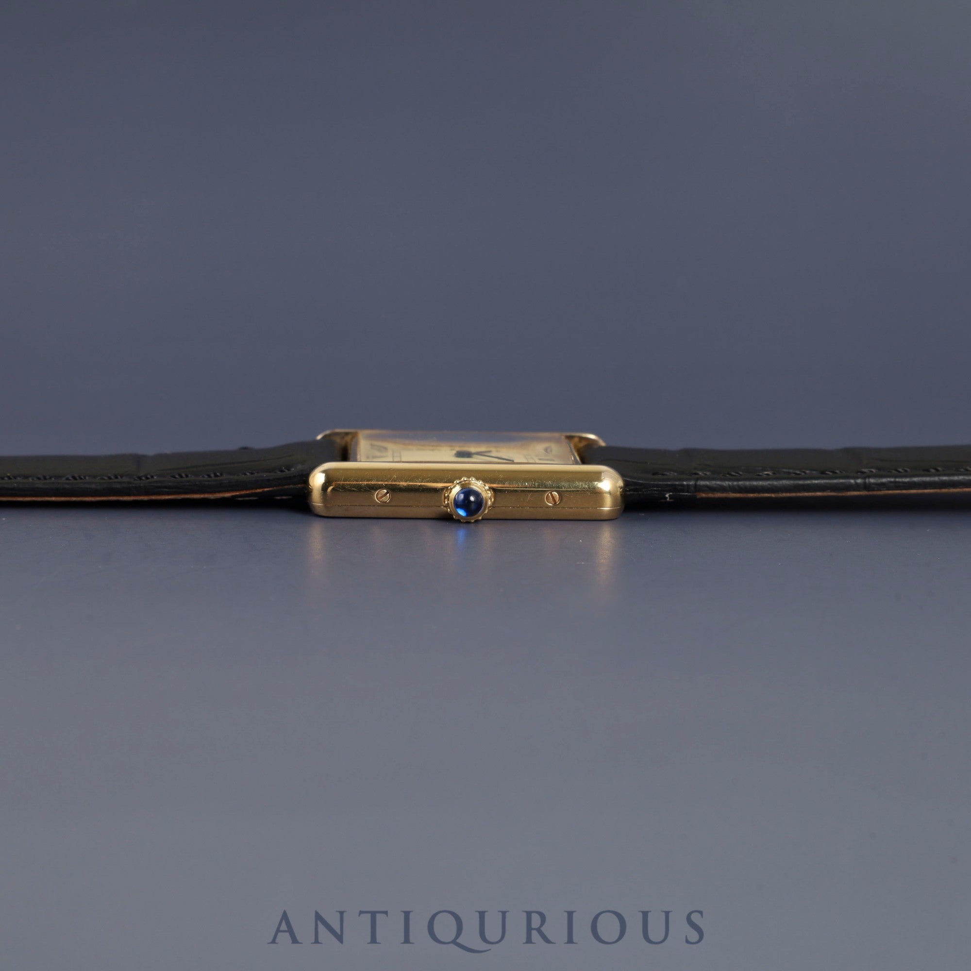 カルティエ マストタンク LM W1002753 / 1615 クォーツ Cal.90 SV925 革 純正尾錠（GP）アイボリーローマン文字盤 オーバーホール済み