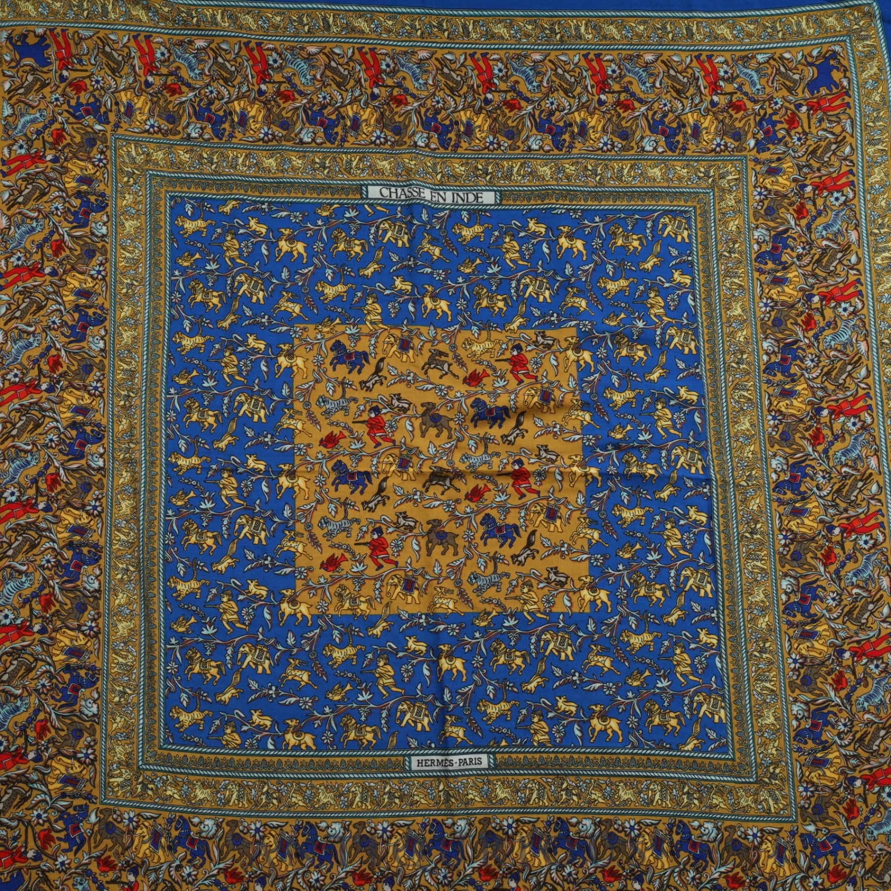 エルメス カレ ジェアン インドの狩猟 カシミア/SILK