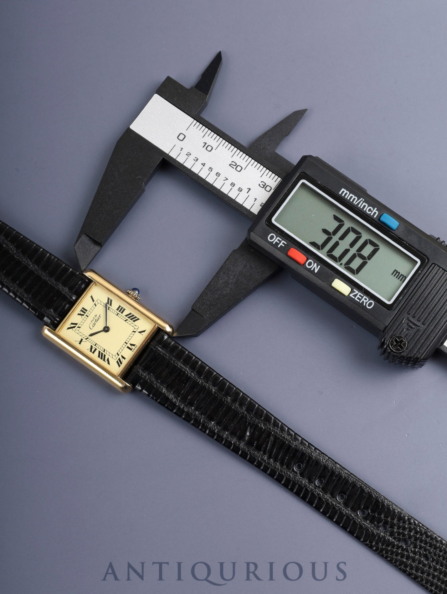 カルティエ マストタンク LM 手巻き Cal.78-1 SV925 革 純正尾錠（GP）アイボリーローマン文字盤（SWISS表記）オーバーホール済み