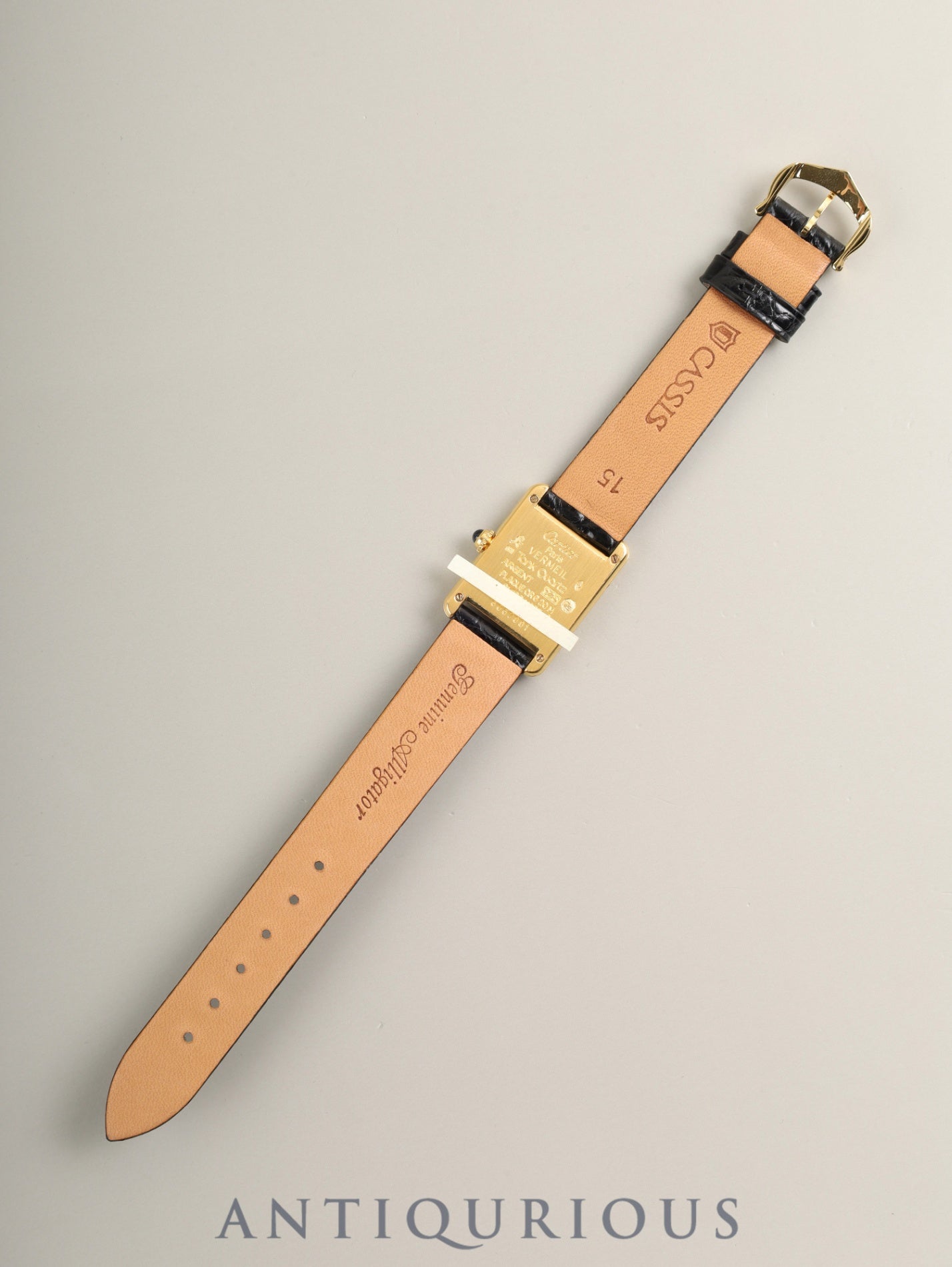 カルティエ マストタンク SM 5057001 クォーツ Cal.057 SV925 革 純正ピンバックル（GP）オパラン文字盤（SWISS表記）オーバーホール済み 新品仕上げ済み