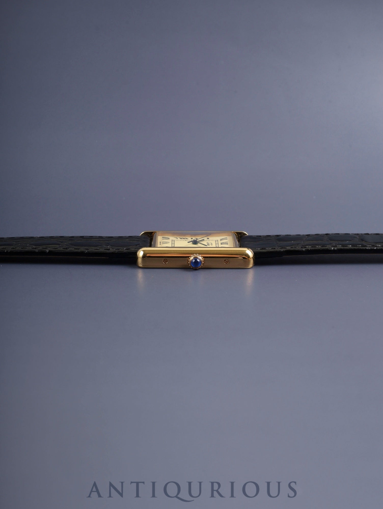 カルティエ マストタンク GM（XL） 2413 クォーツ Cal.687 SV925 革 純正尾錠（GP）アイボリーローマン文字盤 （SWISS MADE表記） オーバーホール済み