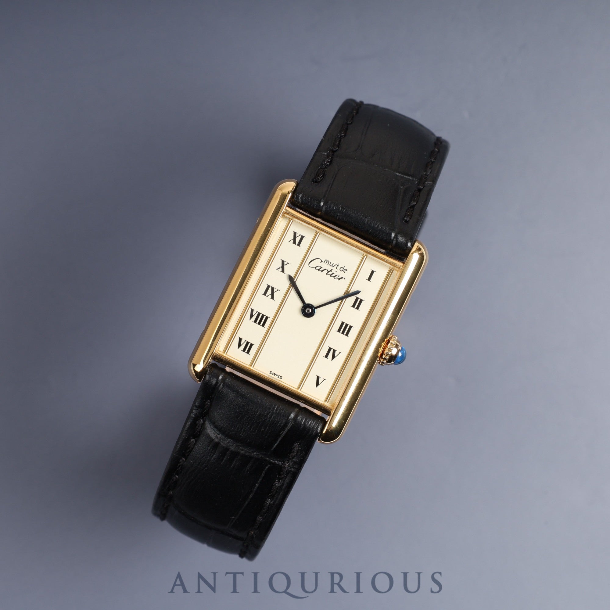 Cartier Must Tank LM QZ Straight Roman Newly Refurbished