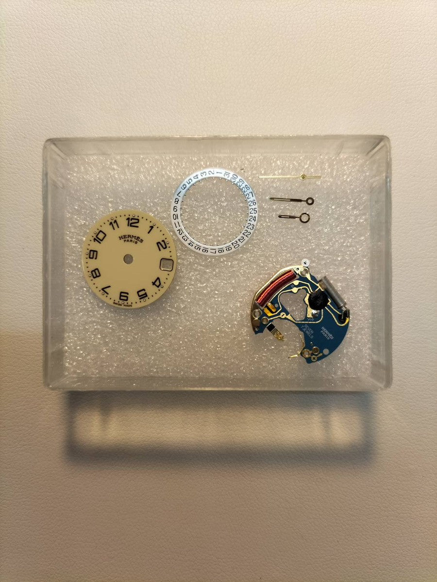 エルメス クリッパー CL4.220 クォーツ SS/GP SS/GP  アイボリー文字盤 30mm 箱 冊子 保証書 ※オーバーホール済み