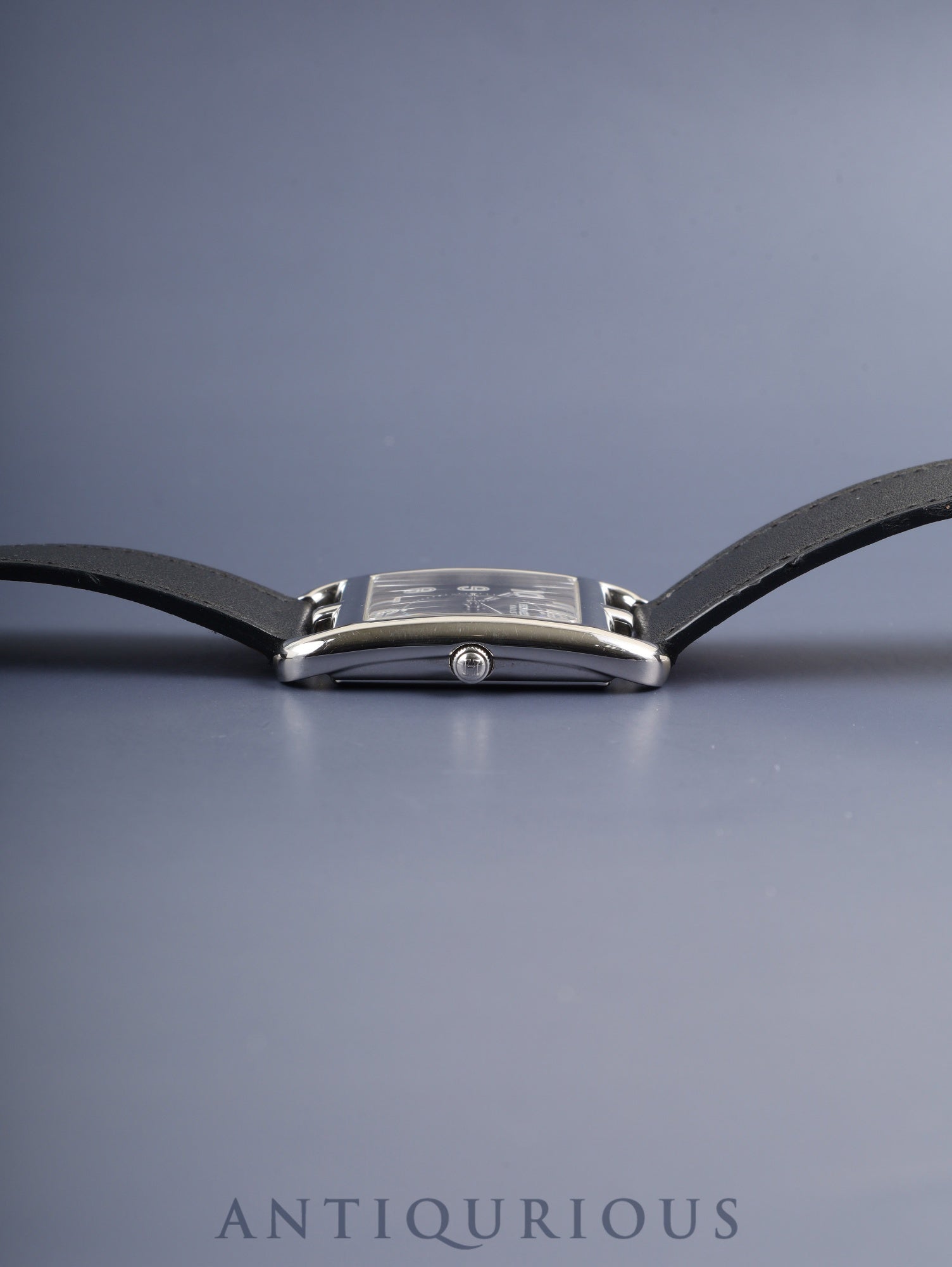 Hermès Cape Cod CC2.710 Quartz Cal.- SS Original Leather Strap (□O engraving: 2011) Original Pin Buckle (SS) Gray Arabic Dial Overhauled