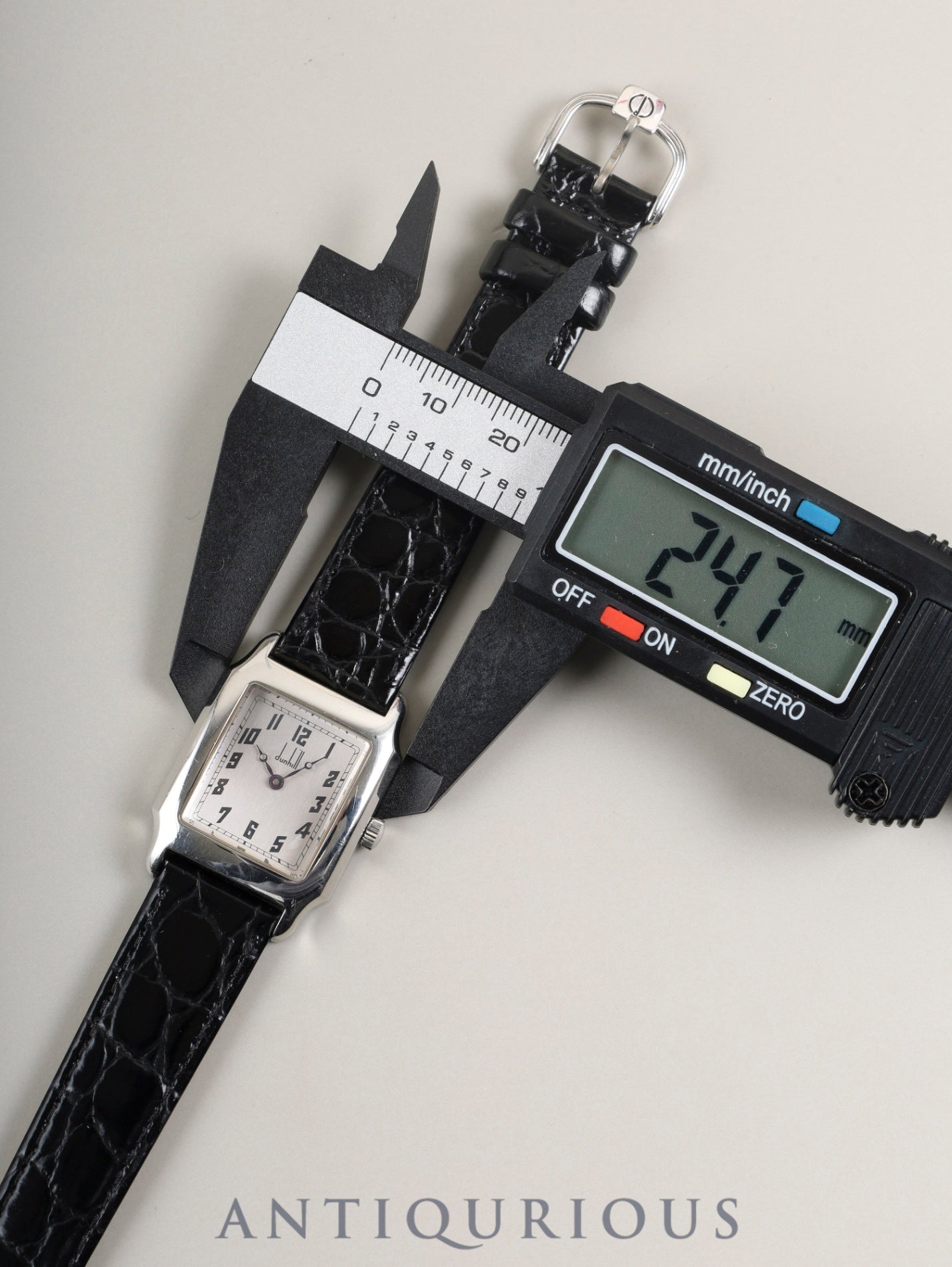 ダンヒル センテナリー 手巻き SS 革 純正尾錠（SS）シルバー文字盤 オーバーホール済み