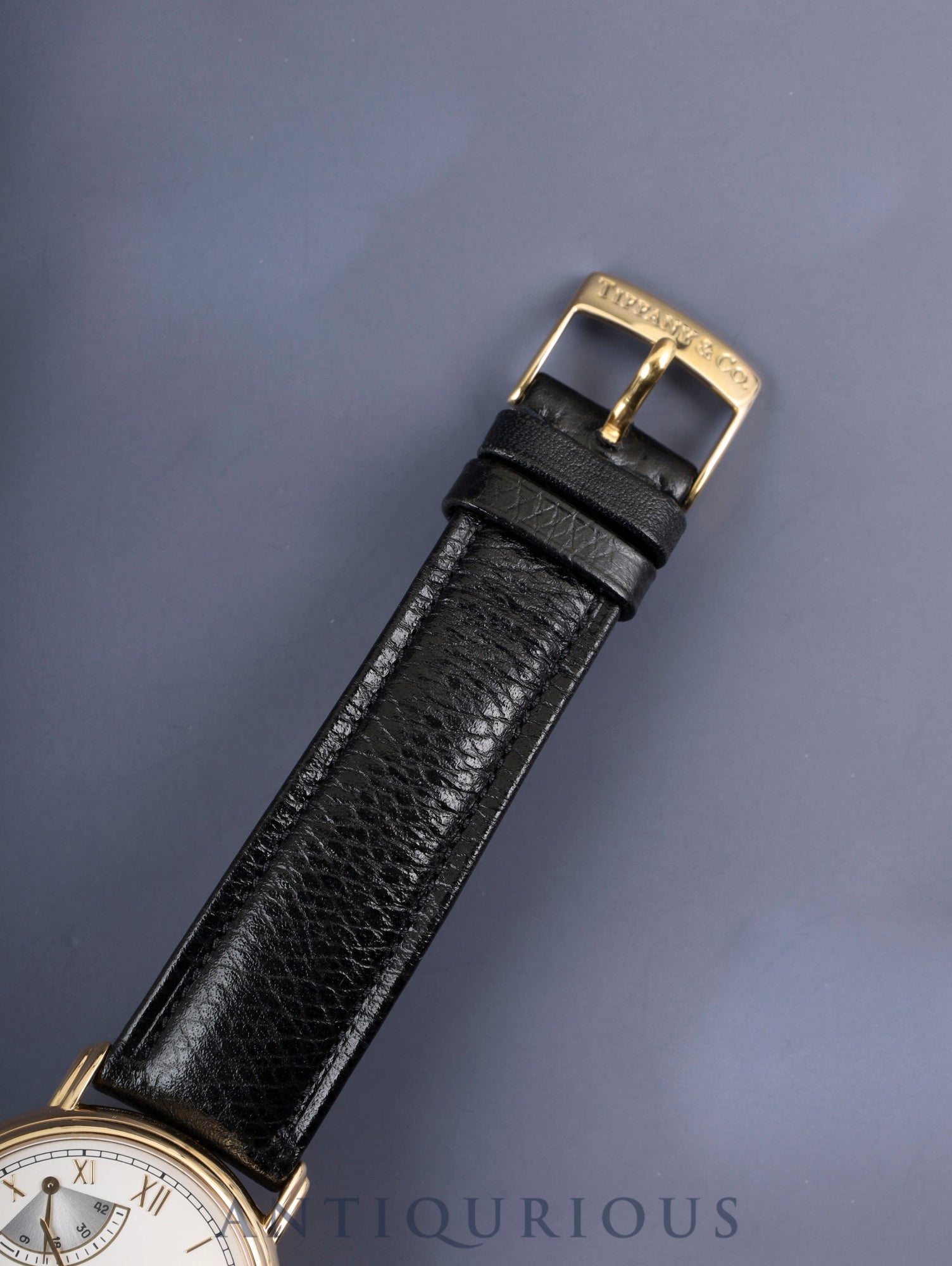 Tiffany Classic Power Reserve Small Seconds M263 Manual Winding Caliber ETA7001 18K Gold with Genuine Leather Strap and Genuine Buckle (GP) White Roman Dial Overhauled