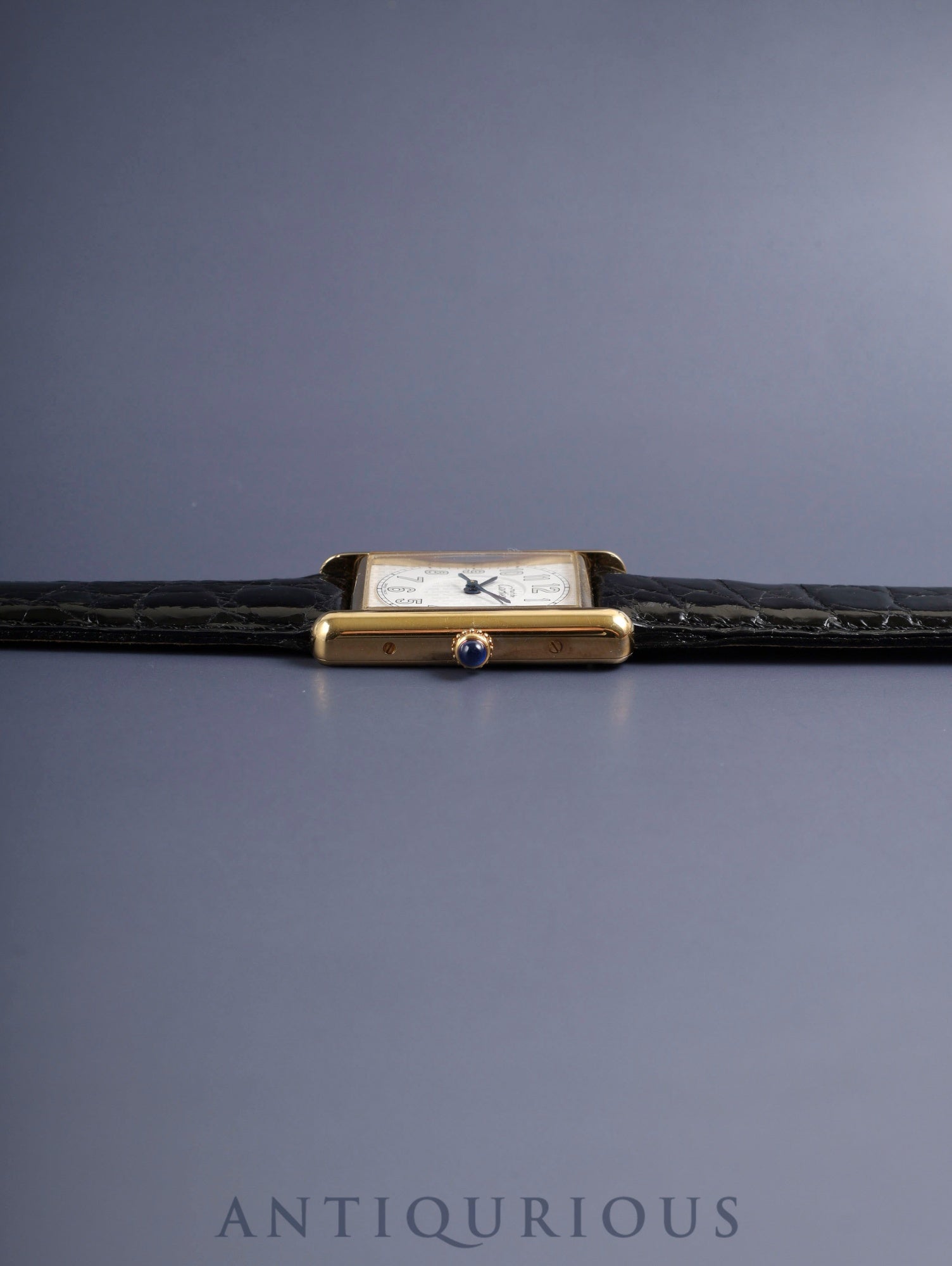 カルティエ マストタンク GM（XL） 2413 クォーツ Cal.87 SV925 革 純正ピンバックル（GP） テレフォンアラビア文字盤 （SWISS MADE表記） 箱 オーバーホール済み